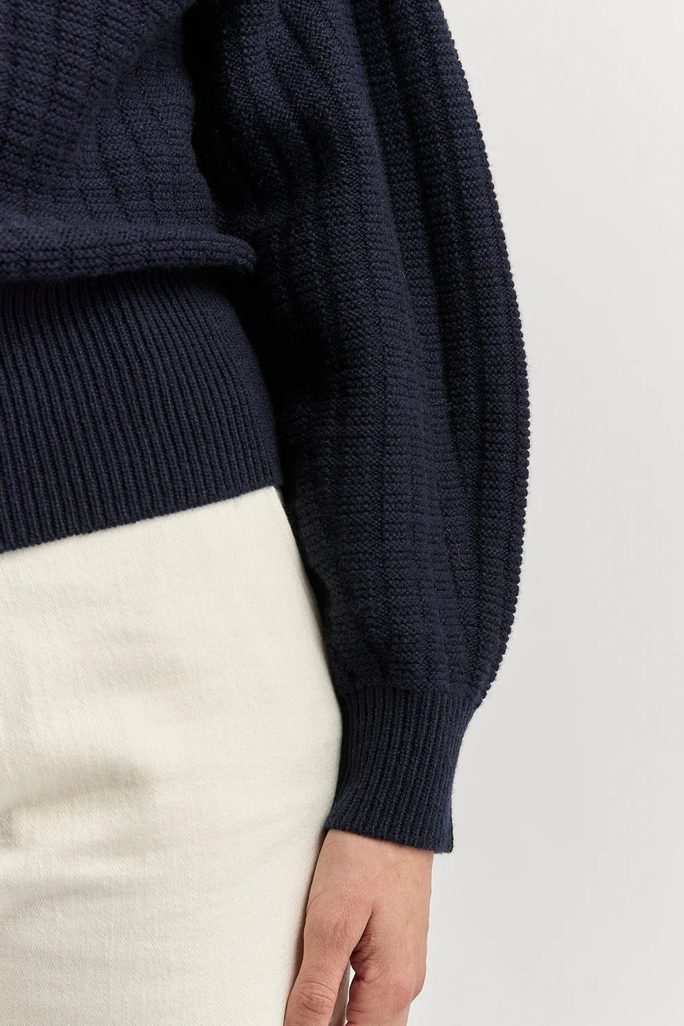 French Navy merino knitwear