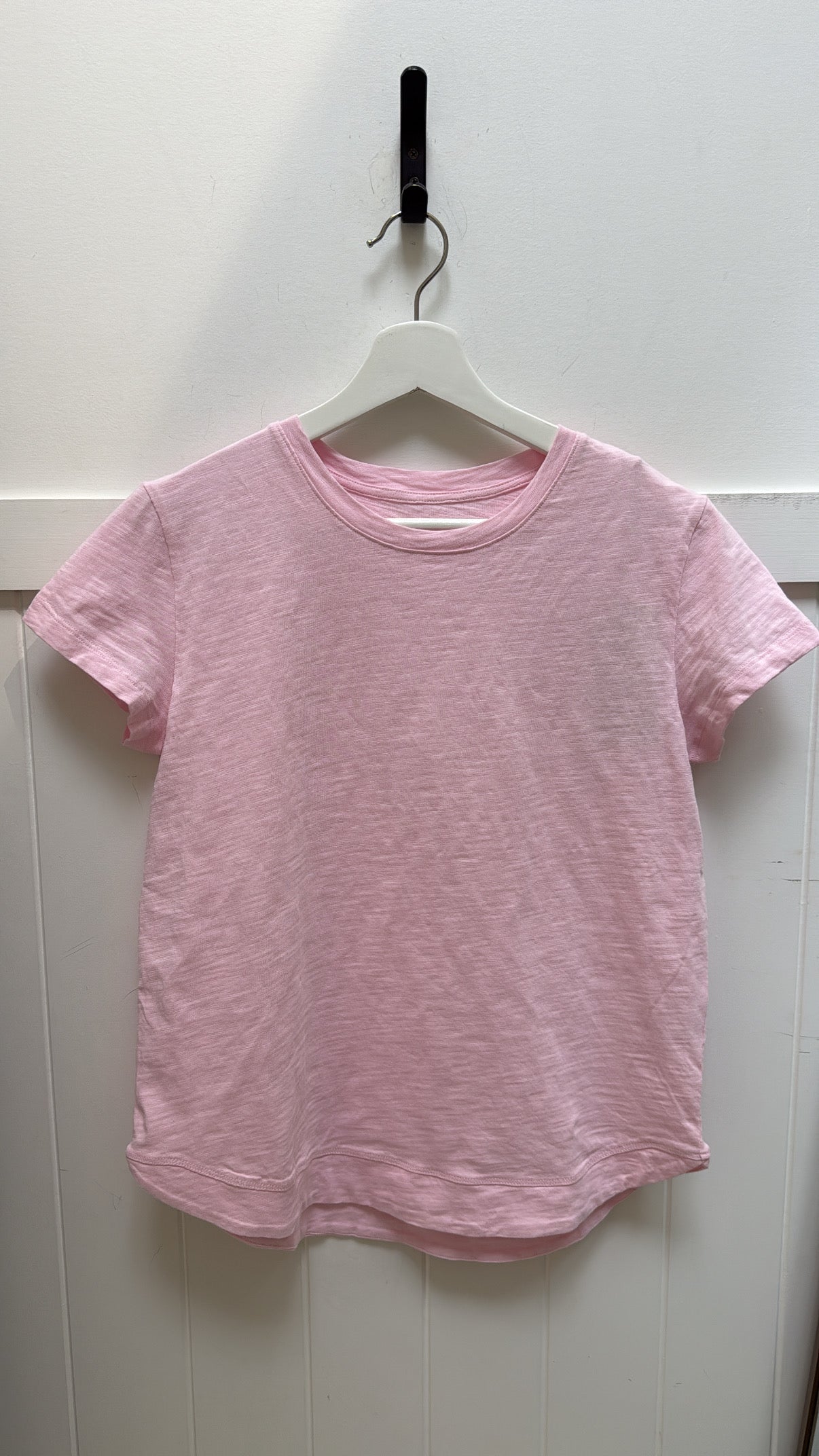 Cotton Shaped Hem Tee - Pink Touch