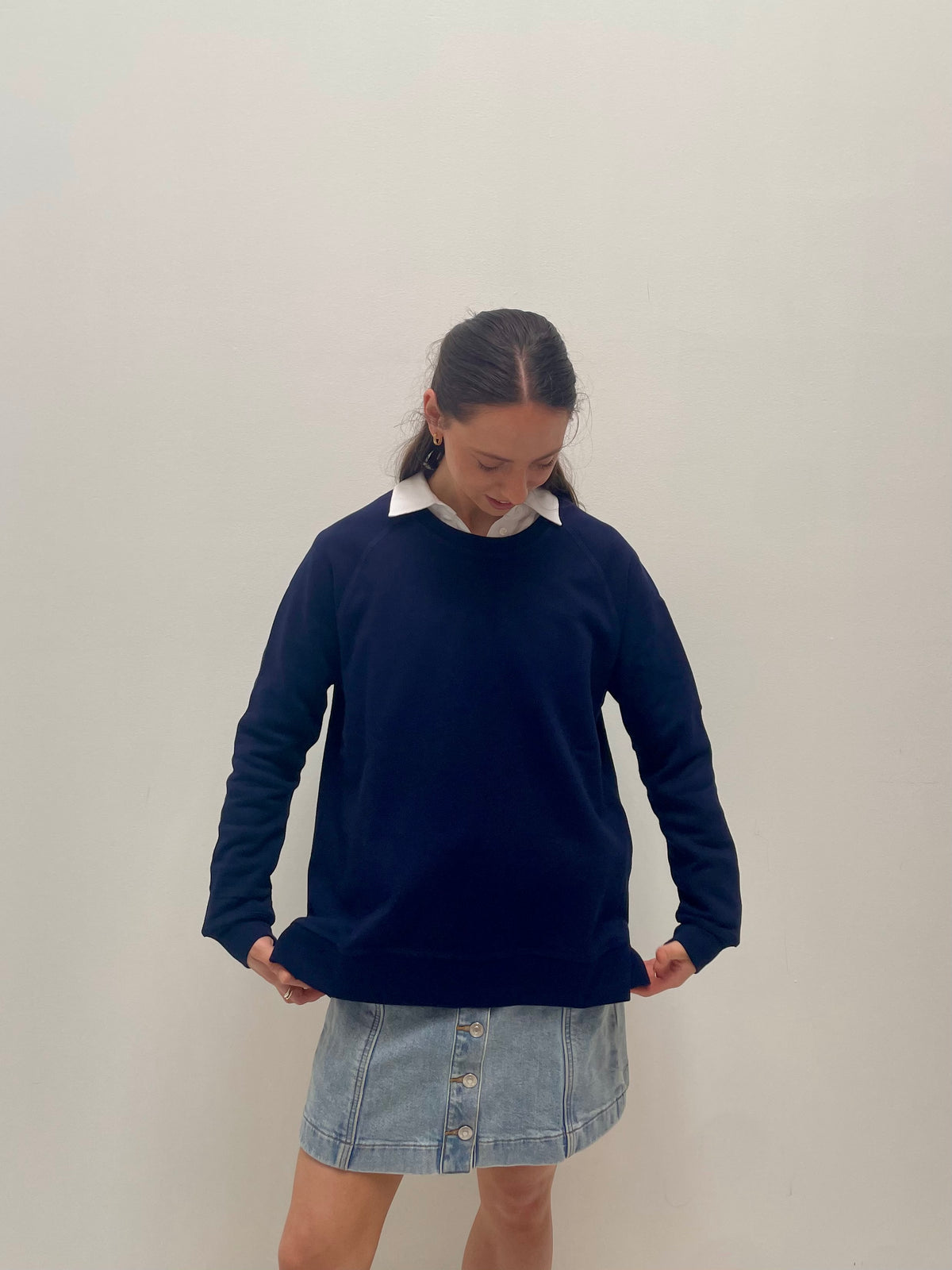 Classic Split Sweat - Navy