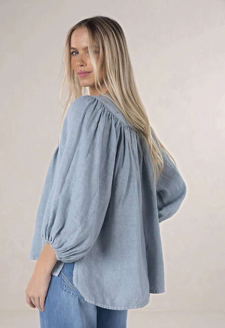 Baroque Blouse - Misty Grey