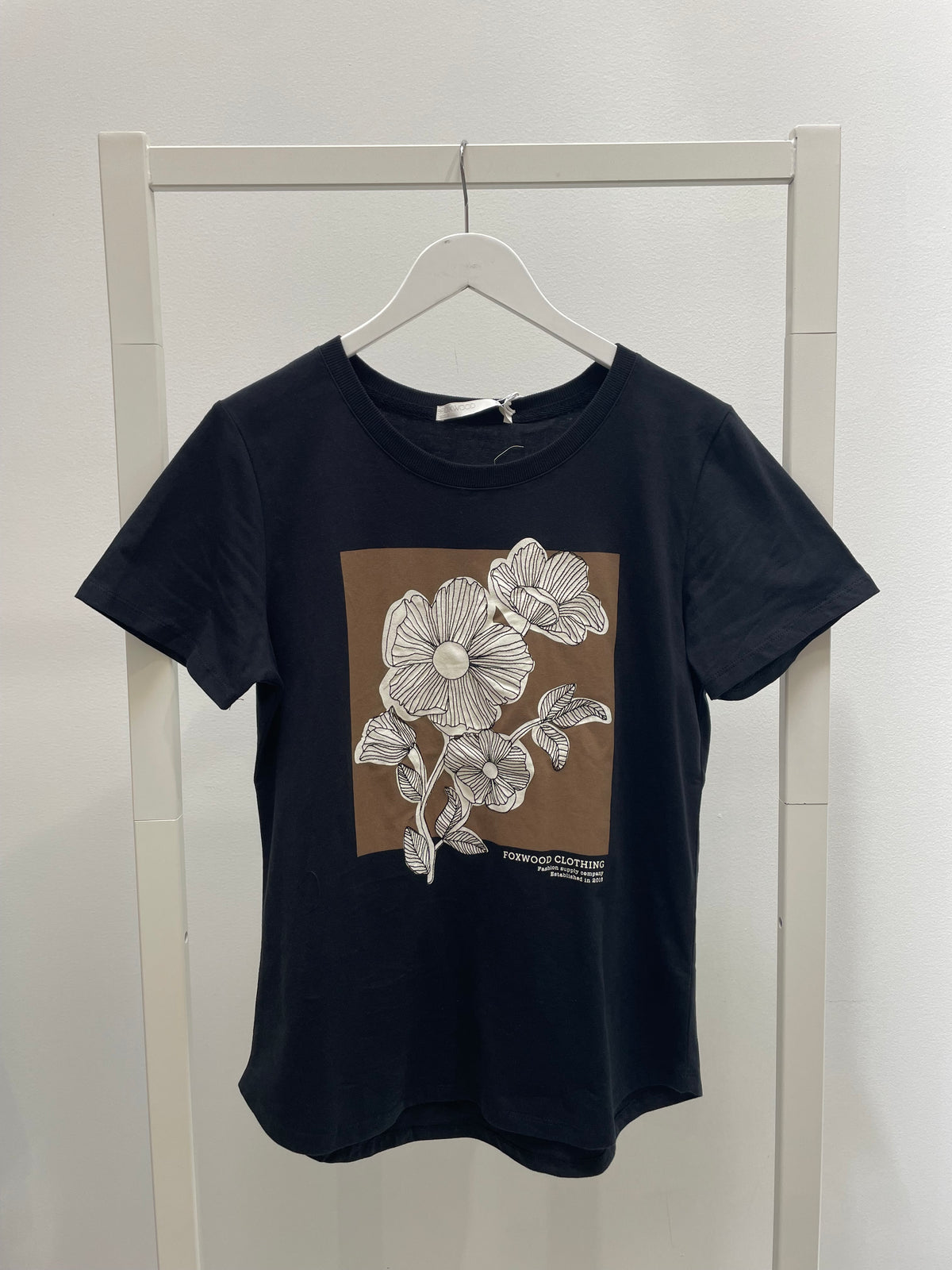 Flower Block Tee - Black