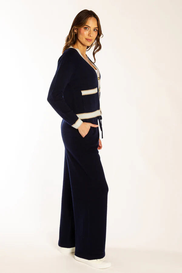 Cropped navy cardigan