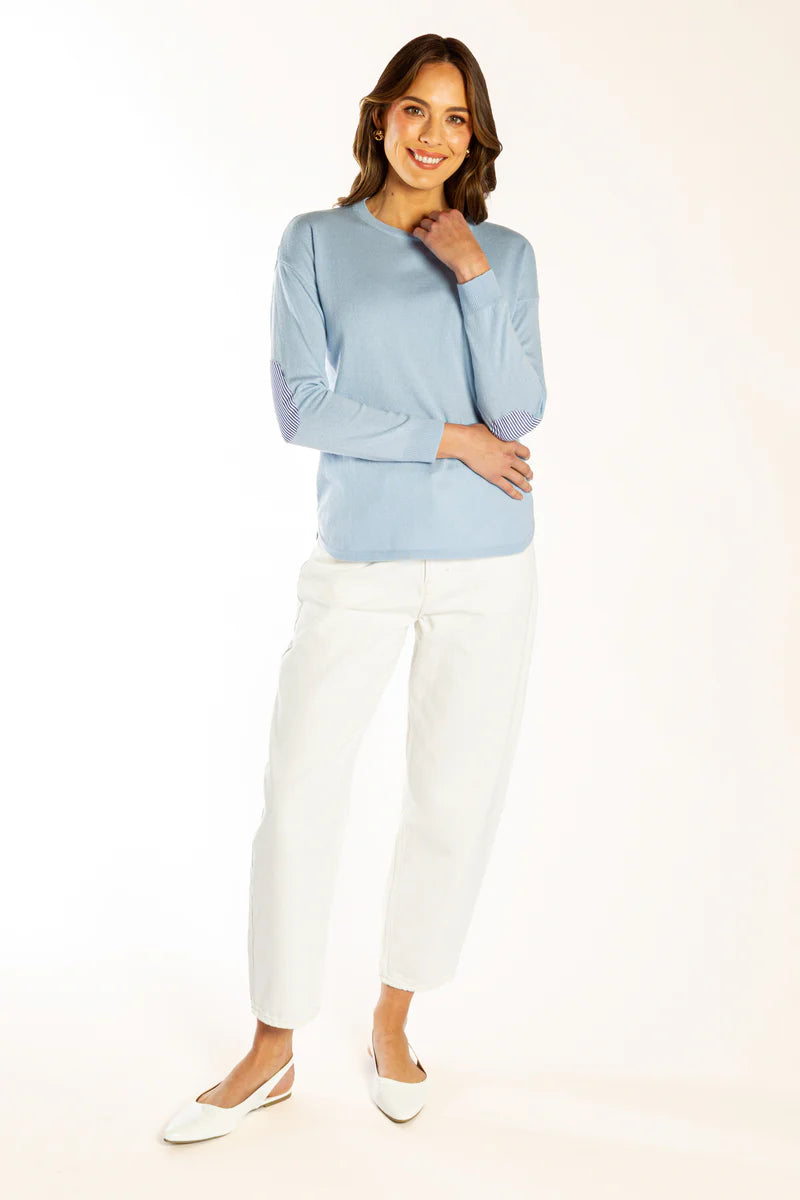 Swing w Blue &amp; White Stripe Patch - Blue