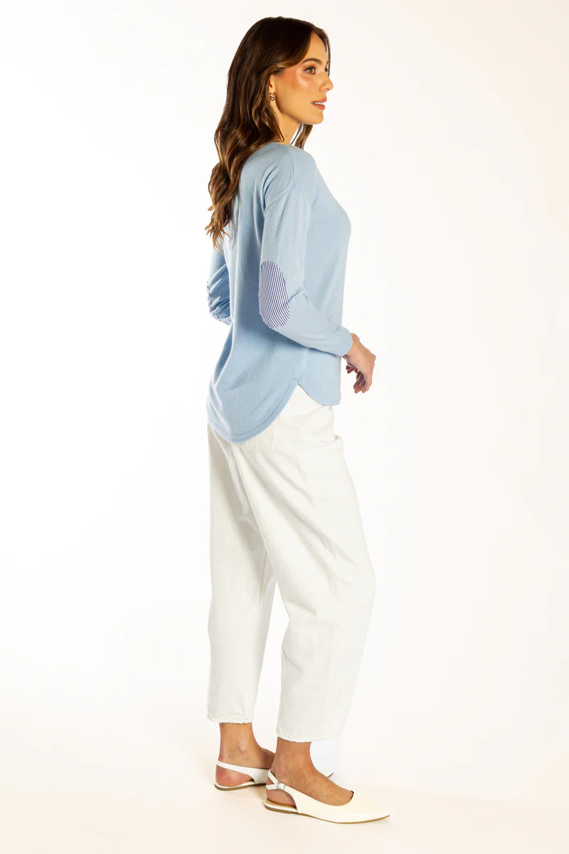 Swing w Blue &amp; White Stripe Patch - Blue