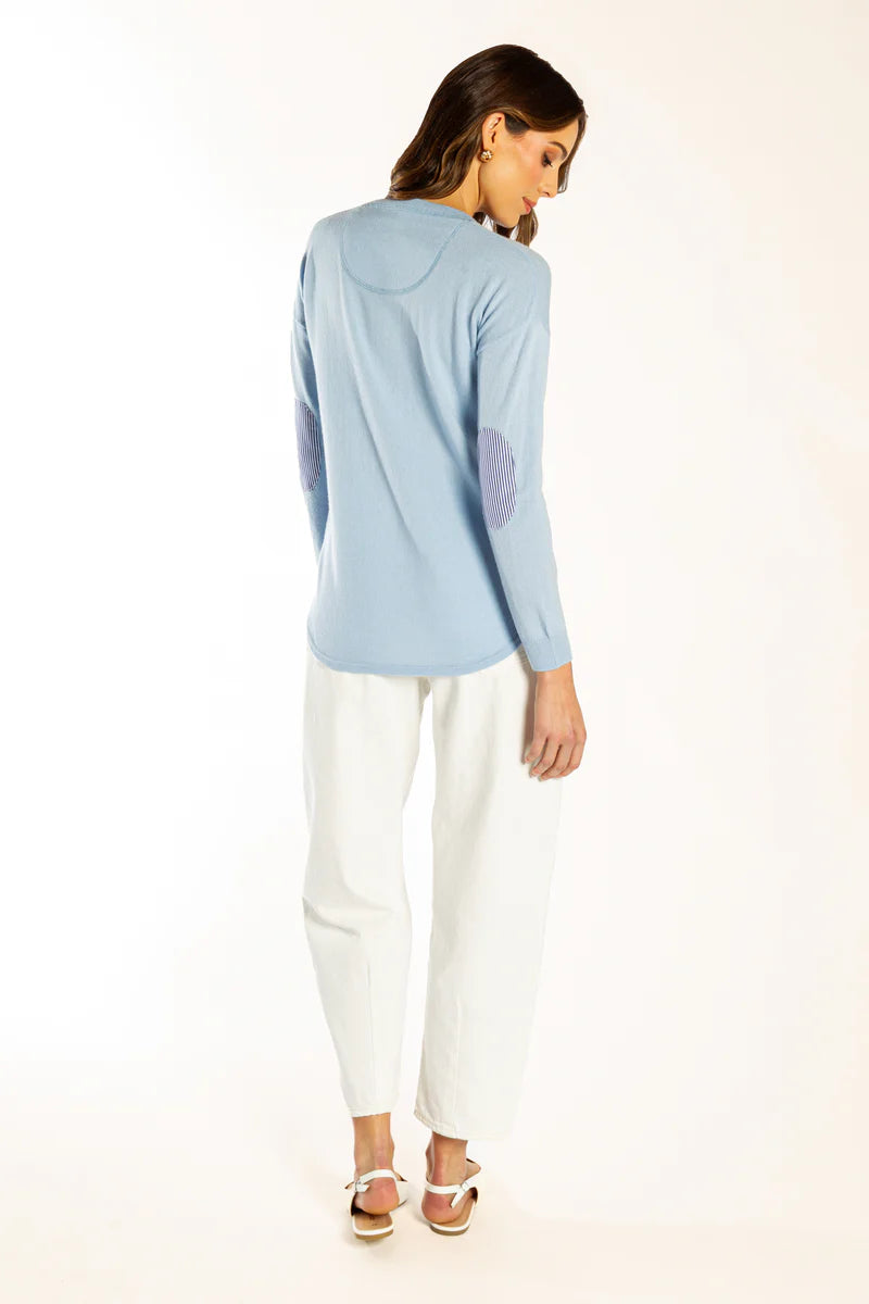 Swing w Blue &amp; White Stripe Patch - Blue