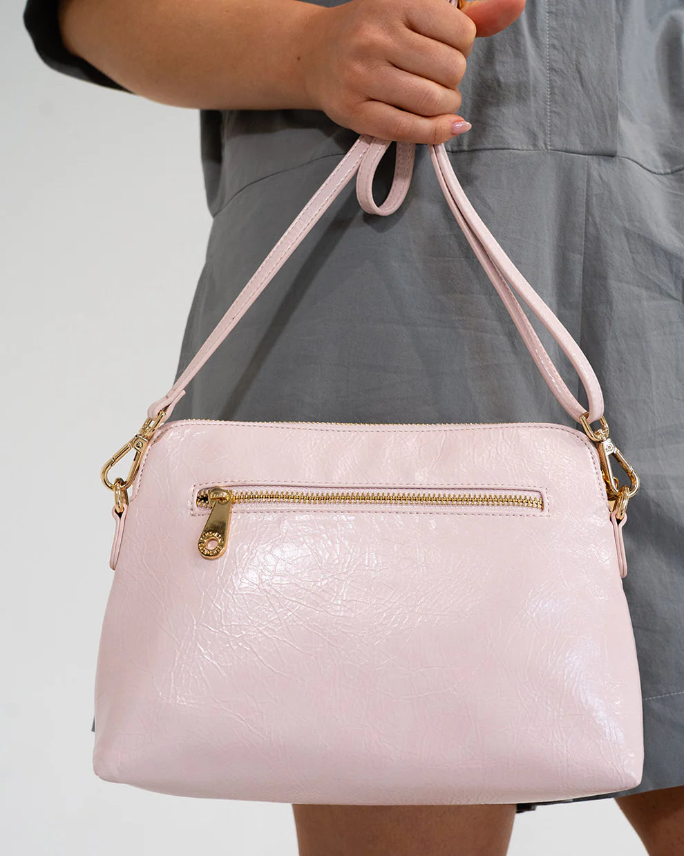 Large Burbank Crossbody - Blush Crinkle