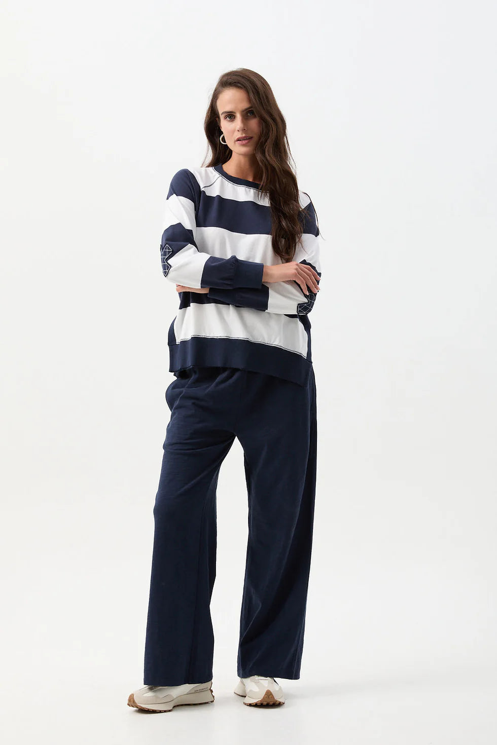 Crew stripe sweatshirt