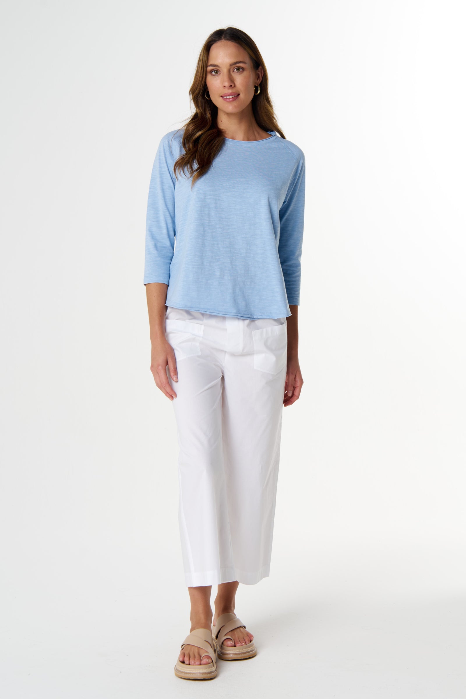 On Repeat Raglan Tee - Blue