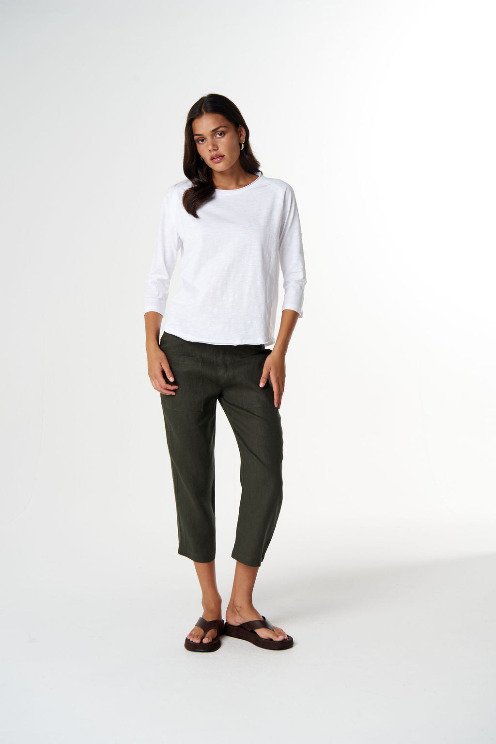 On Repeat Raglan Tee - White