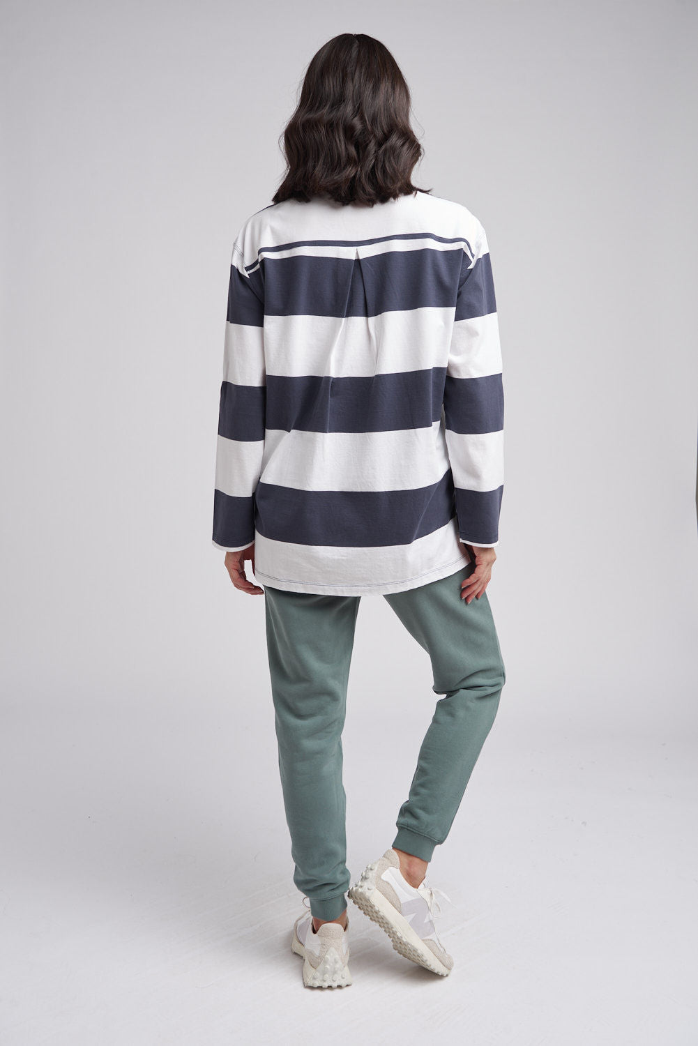Stripe Boyfriend Rugby - Navy/White