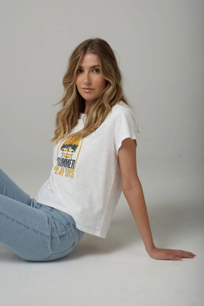 Summer Play Printed Tee - Navy