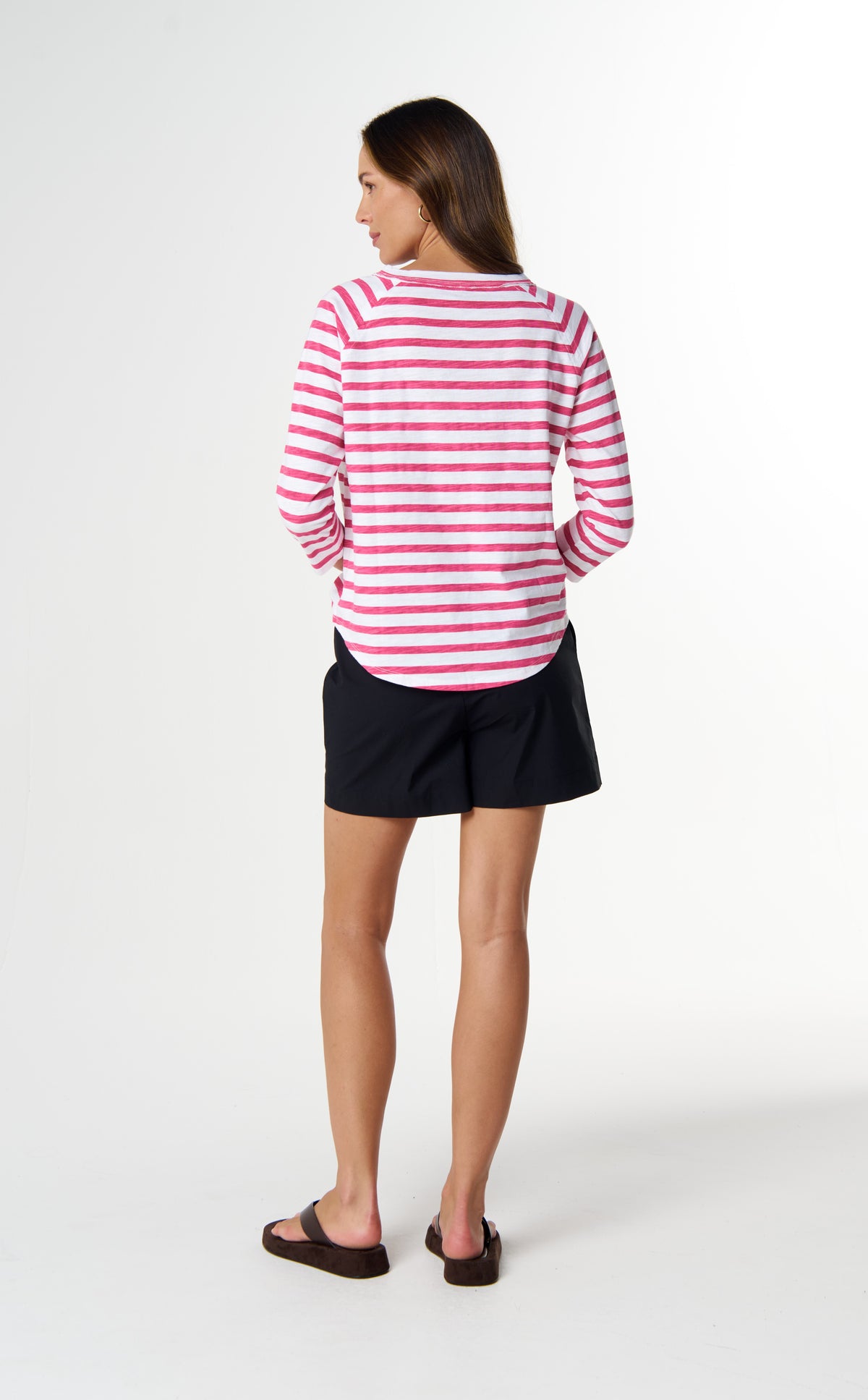 Pink striped tee