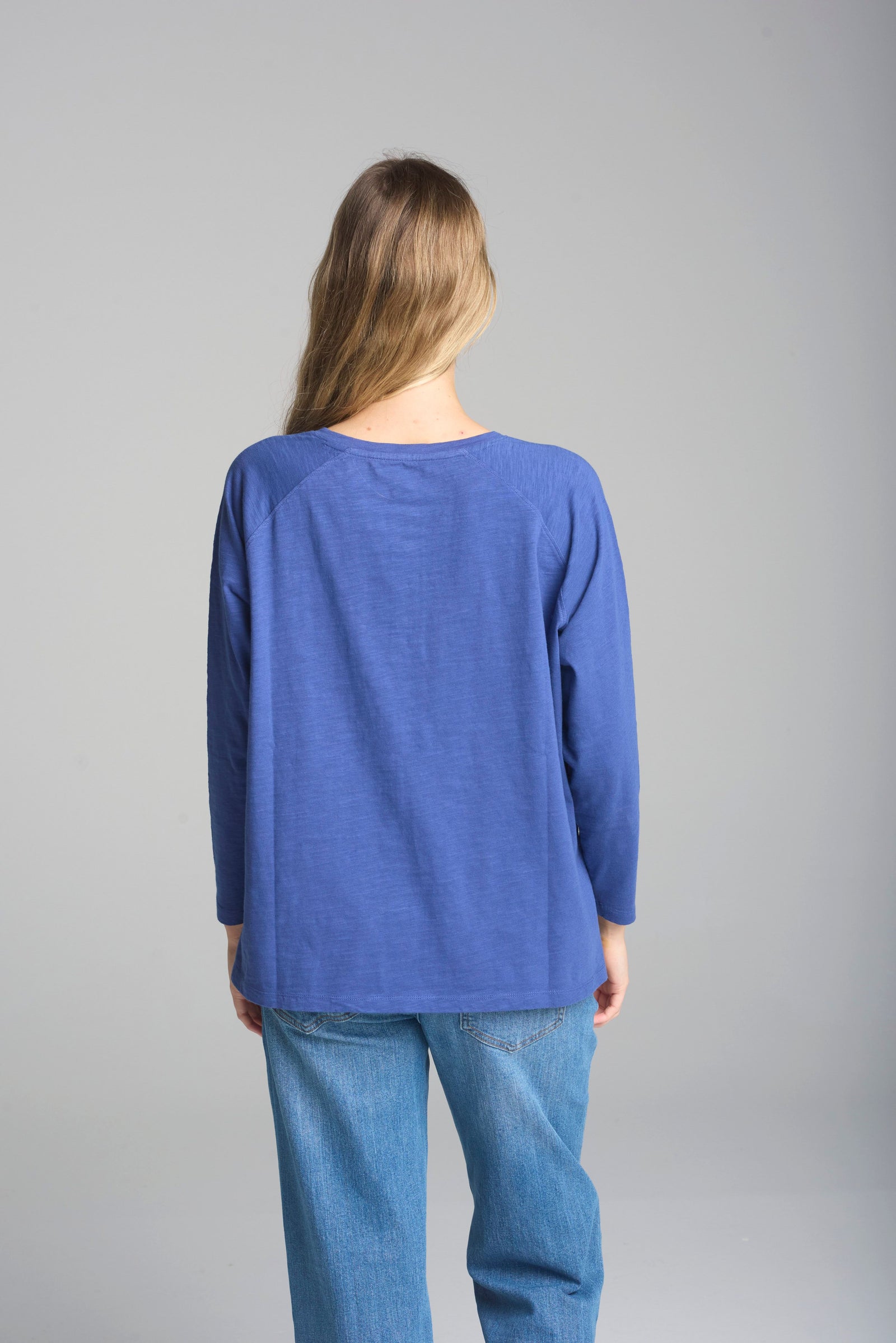 Boxy Henley - Limoges Blue