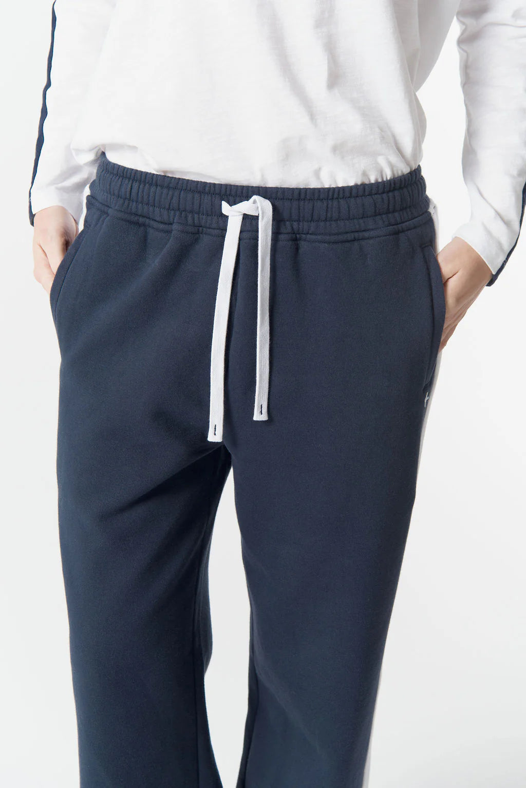 Track Stripe Trackie - Parisian Navy/White