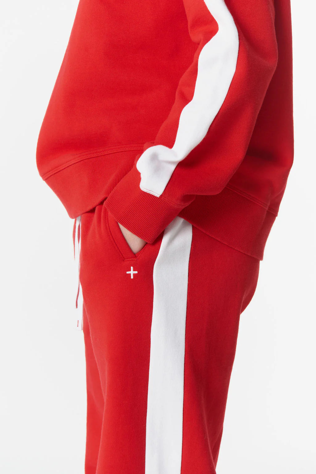 Track Stripe Trackie - Salsa/White