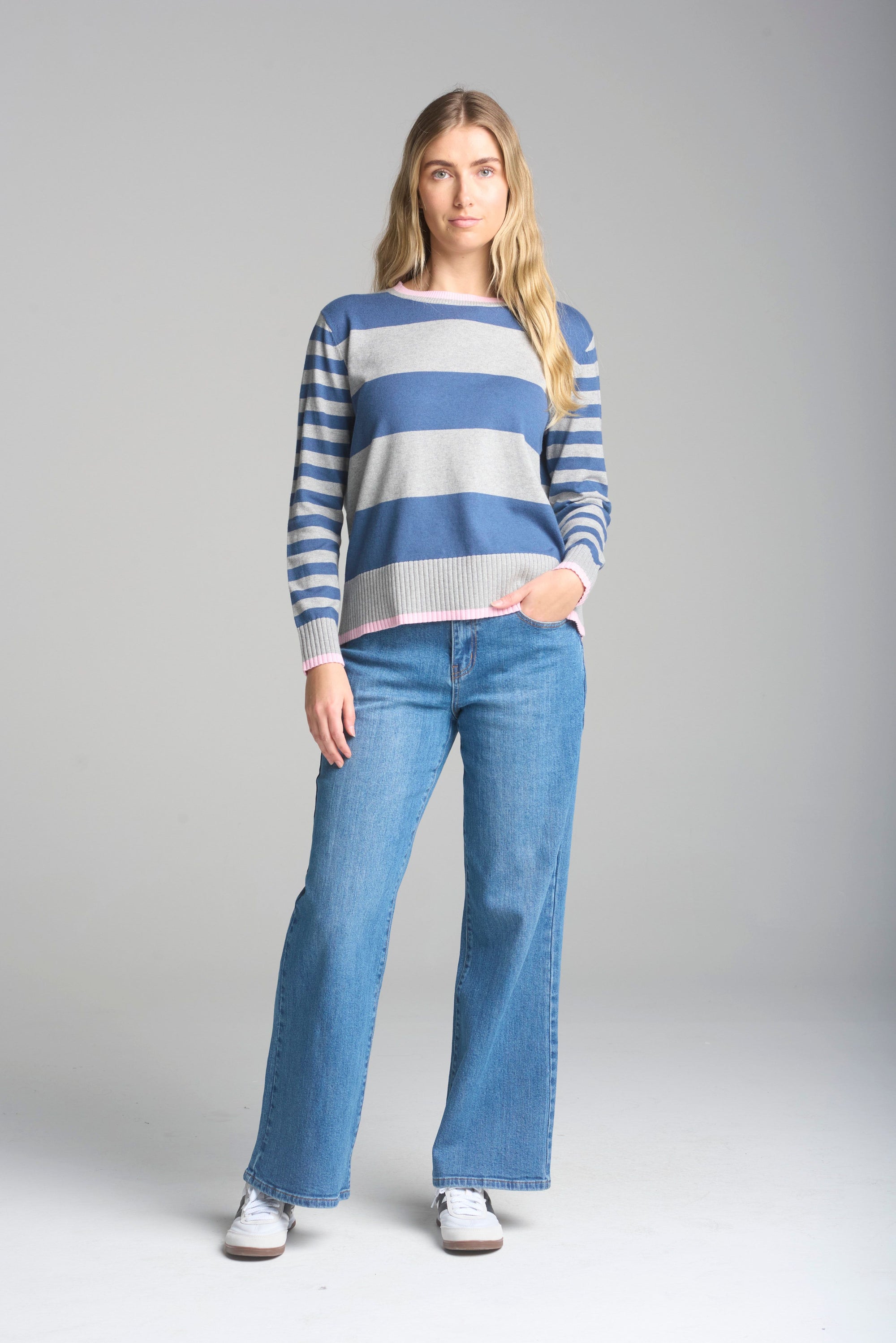 Stripe Preppy Knit Cloth Paper Scissors