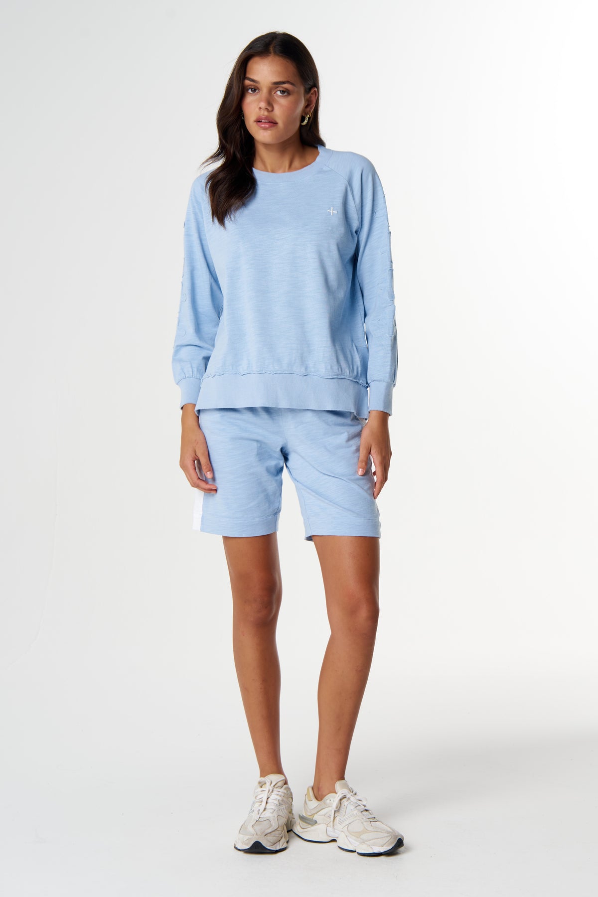 The Fave Cross Sweater - Skyride Blue