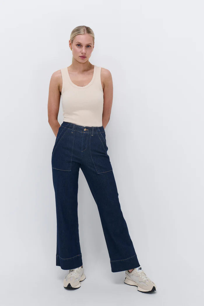 Wide Leg Indigo Jean