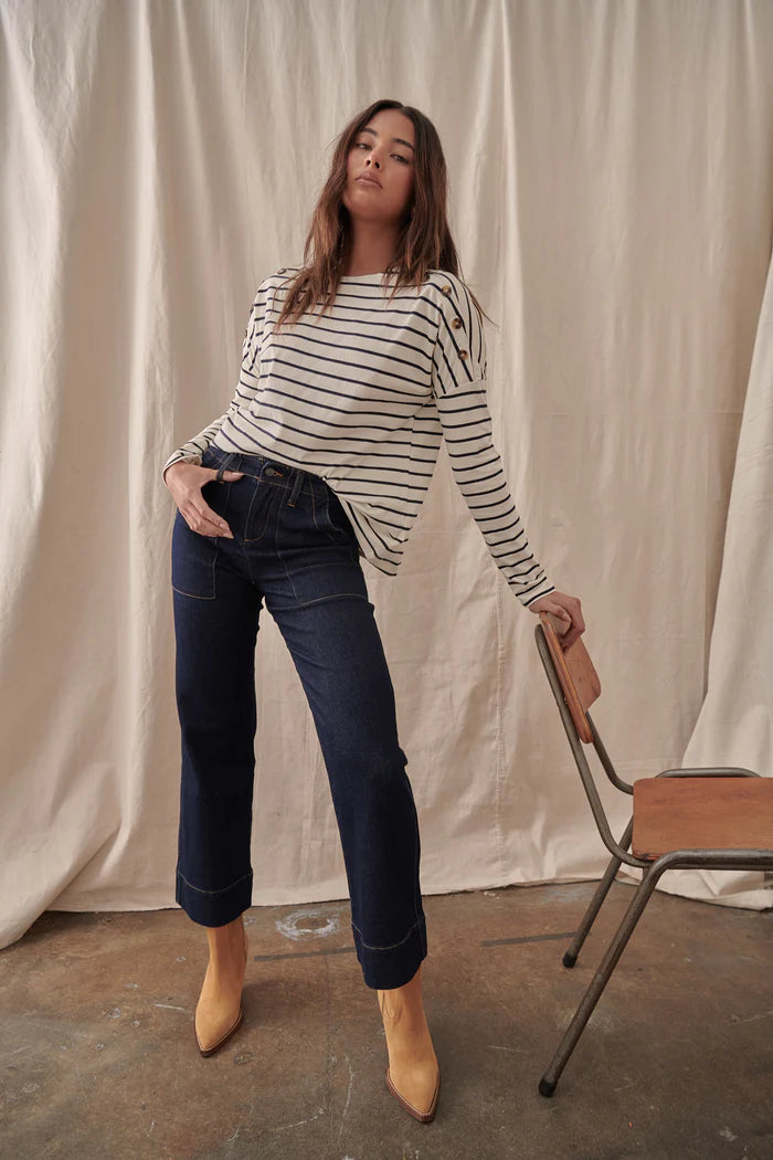 Wide Leg Indigo Jean