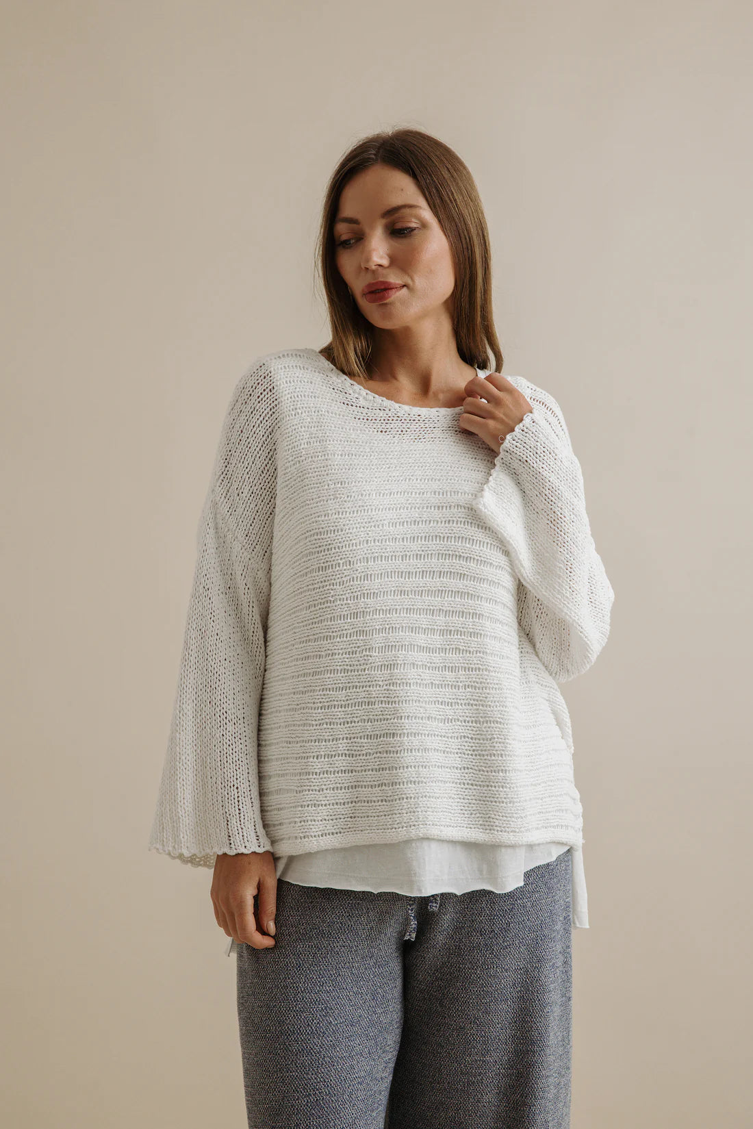 Coast-to-coast pullover - white
