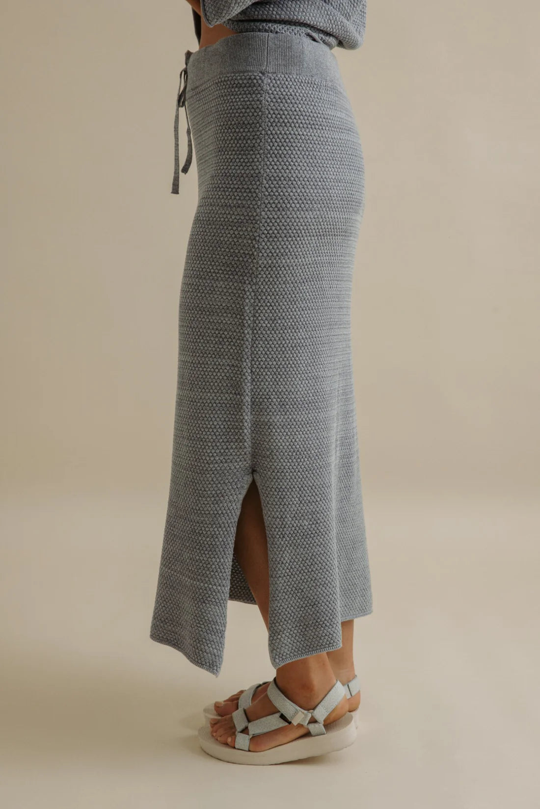 Coral Knitted Skirt - Sea Combo