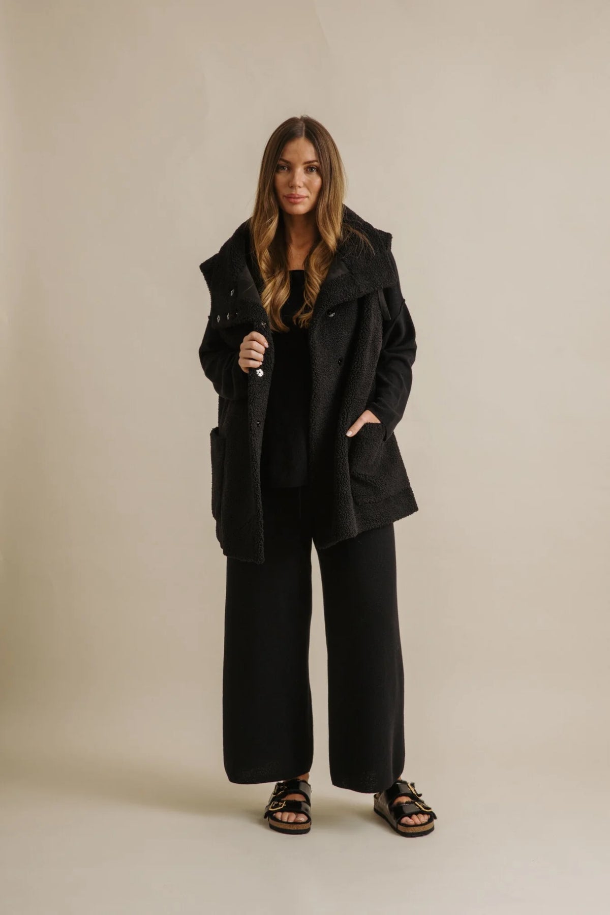 Talamaya Sherpa Cuddle Gillet Noir