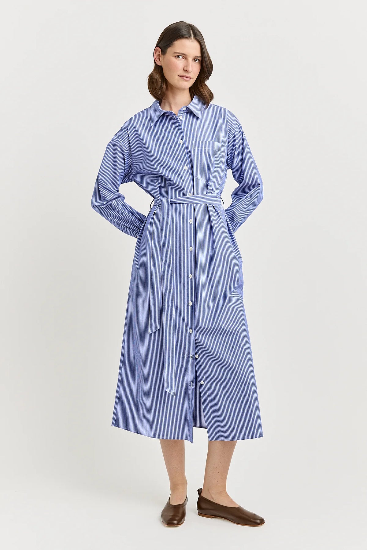 Striped shirt dress