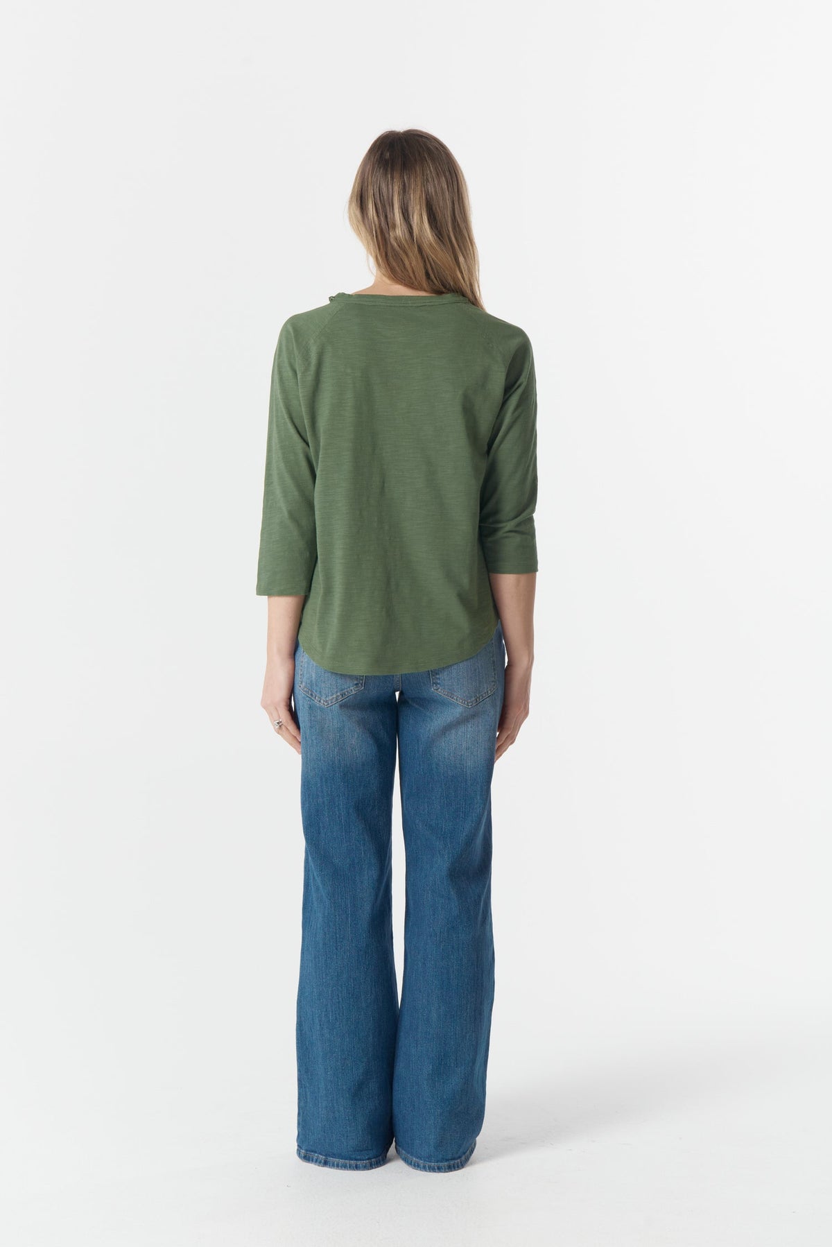 Raglan 3/4 Sleeve Tee - Fairway Green