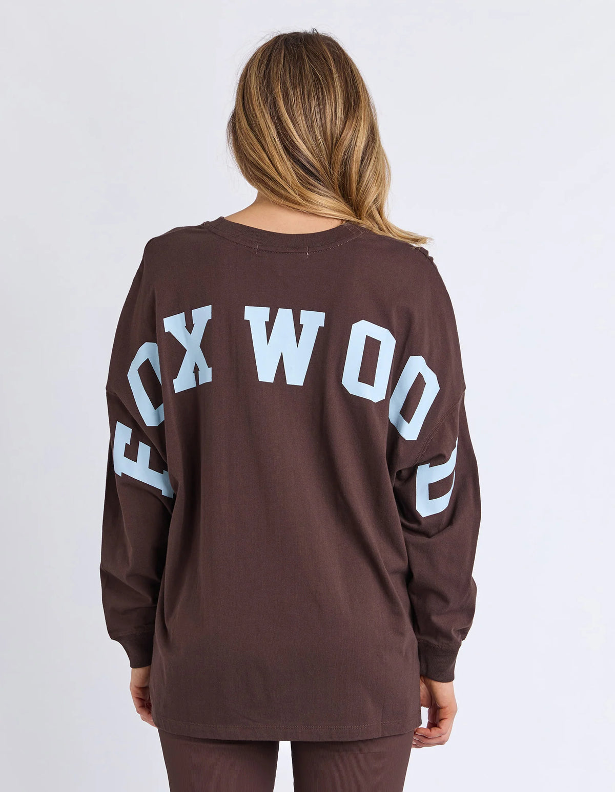 FOXWOOD Interval Long Sleeve - Coffee/Light Blue