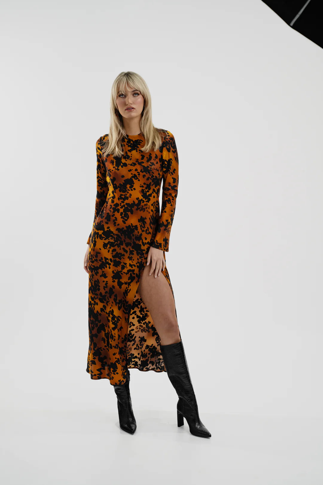 Monument Dress-  Liquid Bronze