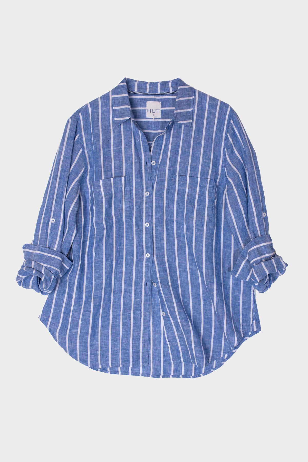 Boyfriend Linen shirt - Marine Stripe