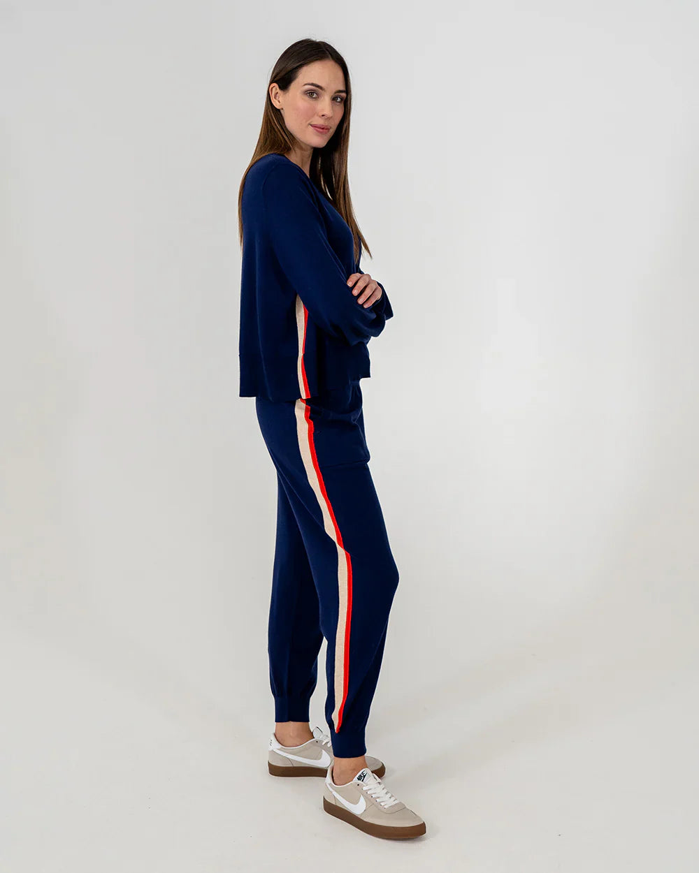 Speed Stripe Track Pant - Navy