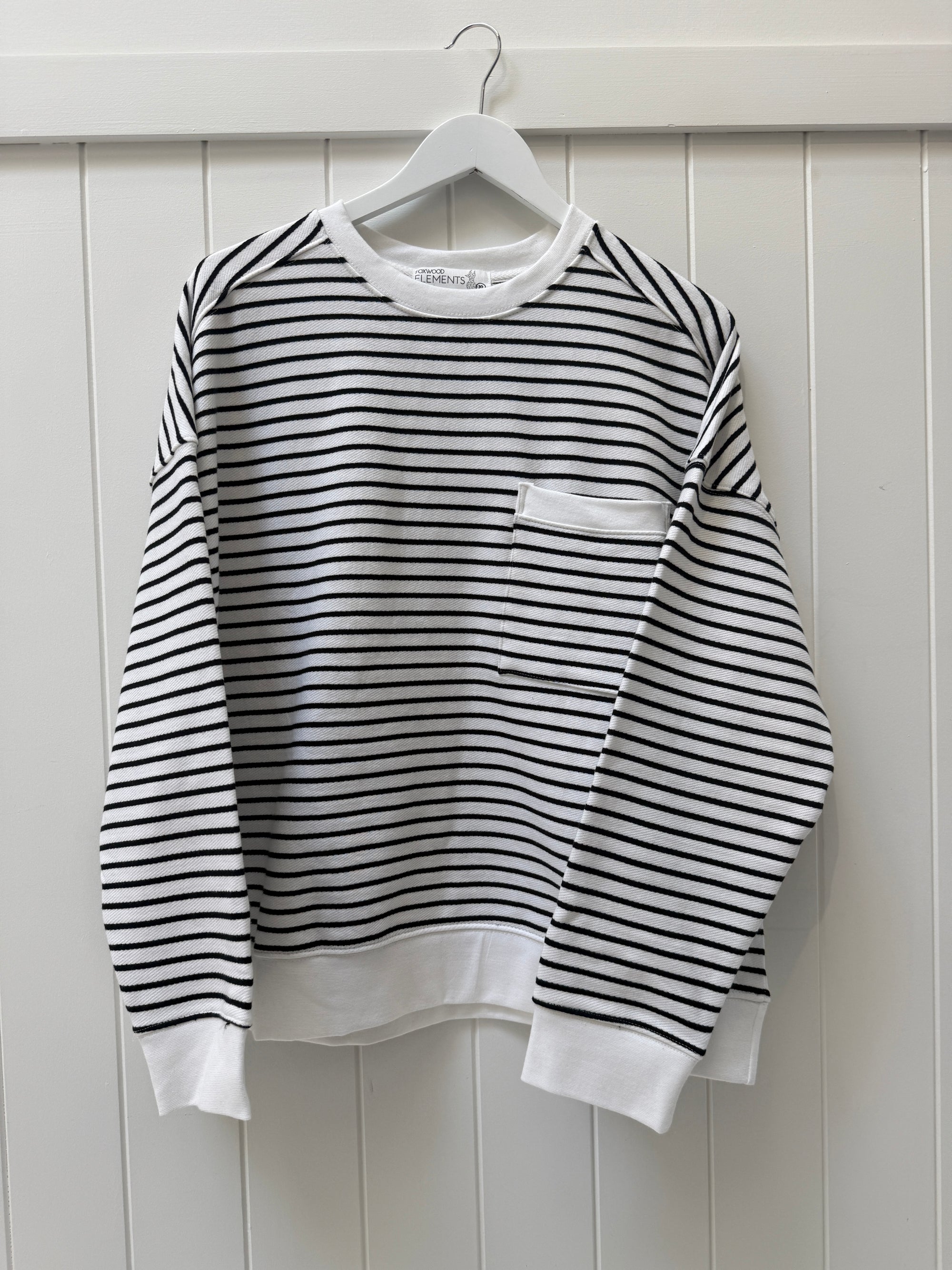 Original Stripe Crew - White/Black