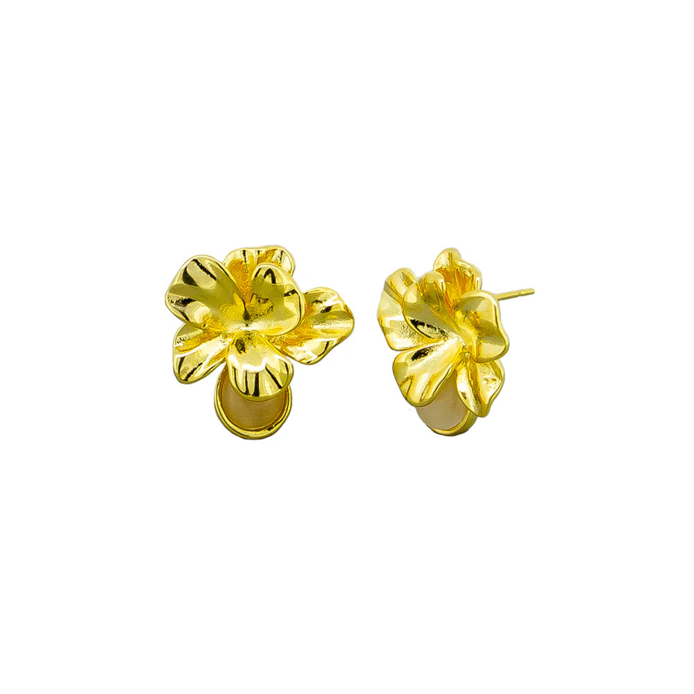 Maisy Flower Earrings - Gold