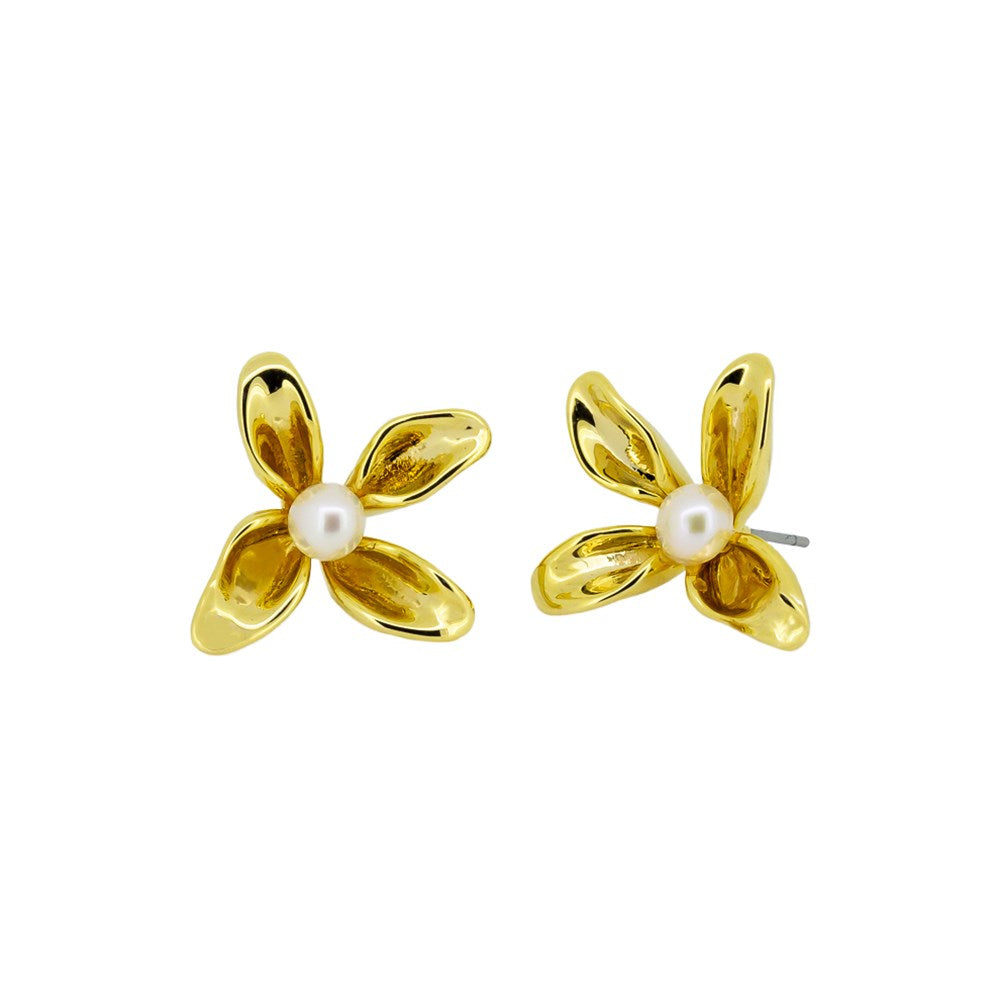 Blanca Flower Stud Earrings Jolie & Deen