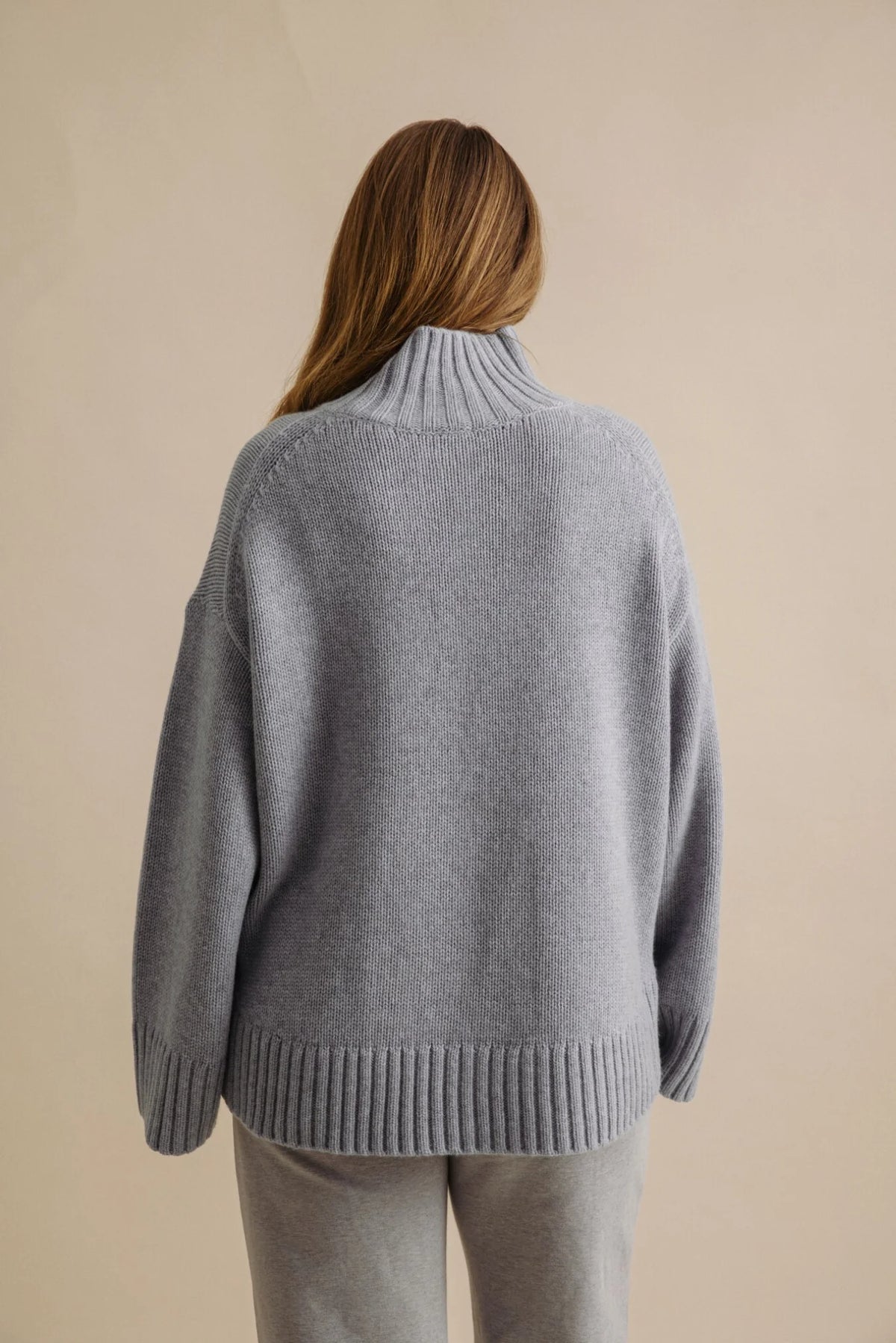 Elevate Mock Merino Cashmere Pullover - Ocean