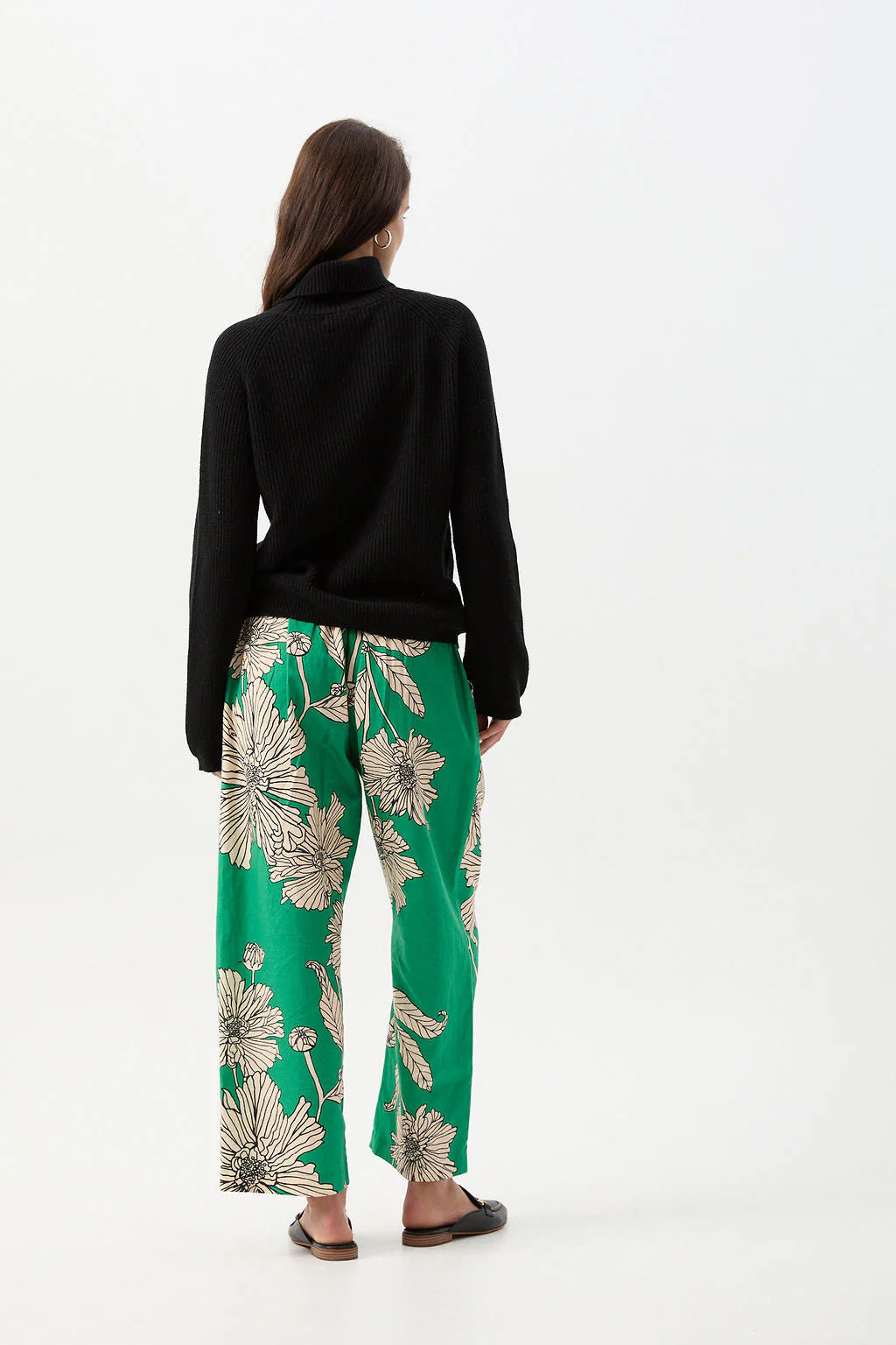 Turtle Neck Raglan Sleeve Jumper - Black Magic