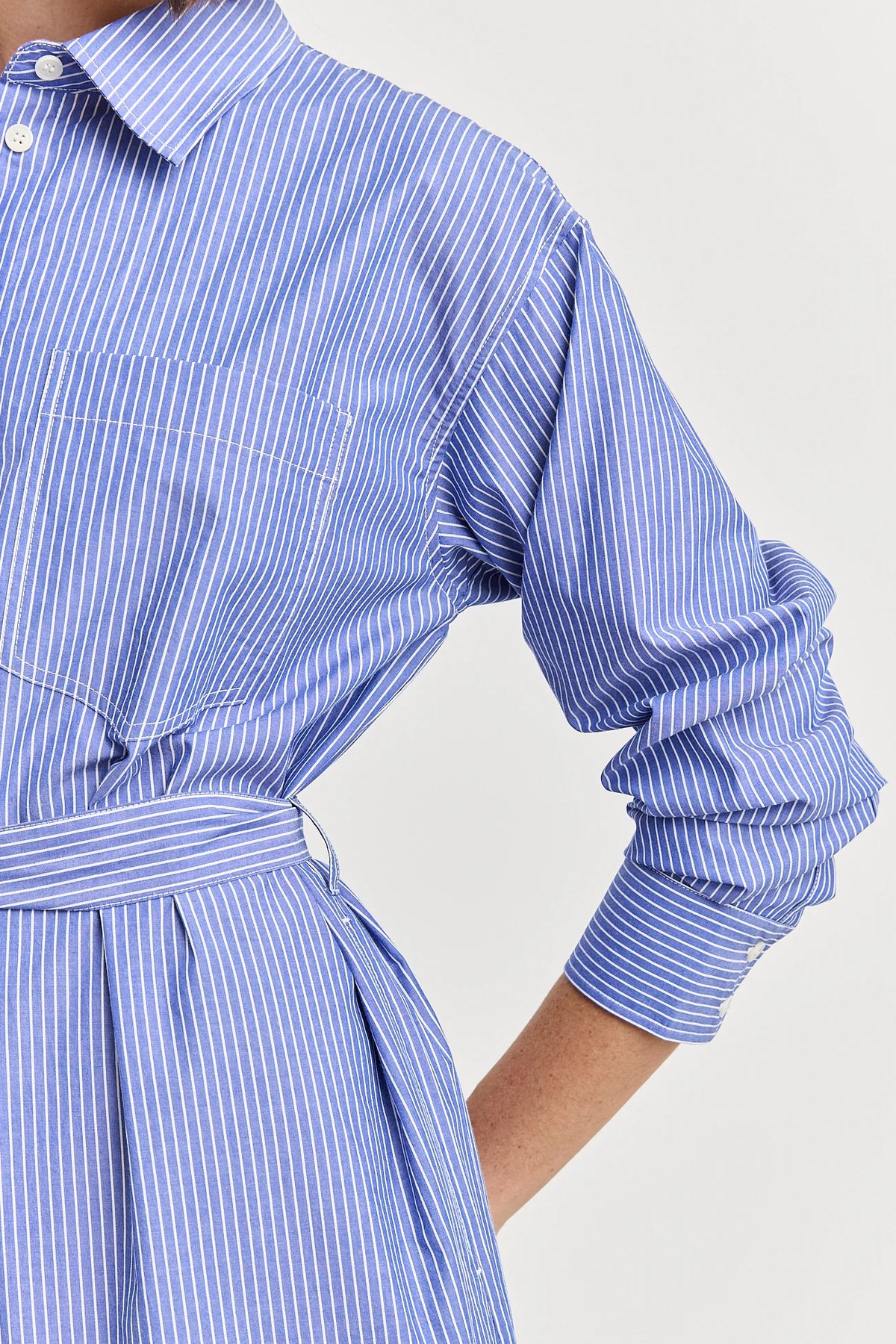 Relaxed Shirt Dress - Classic Stripe