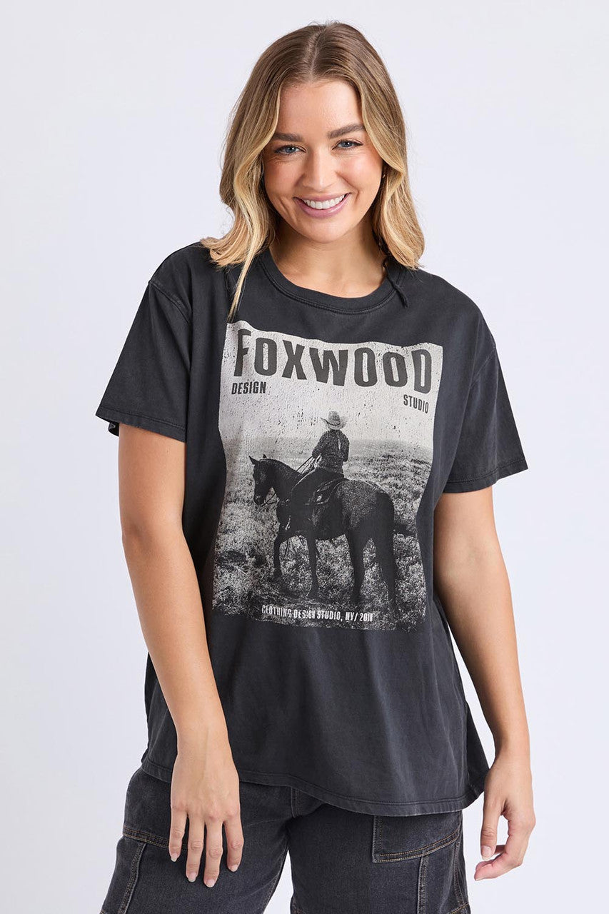 Foxwood Black Tee