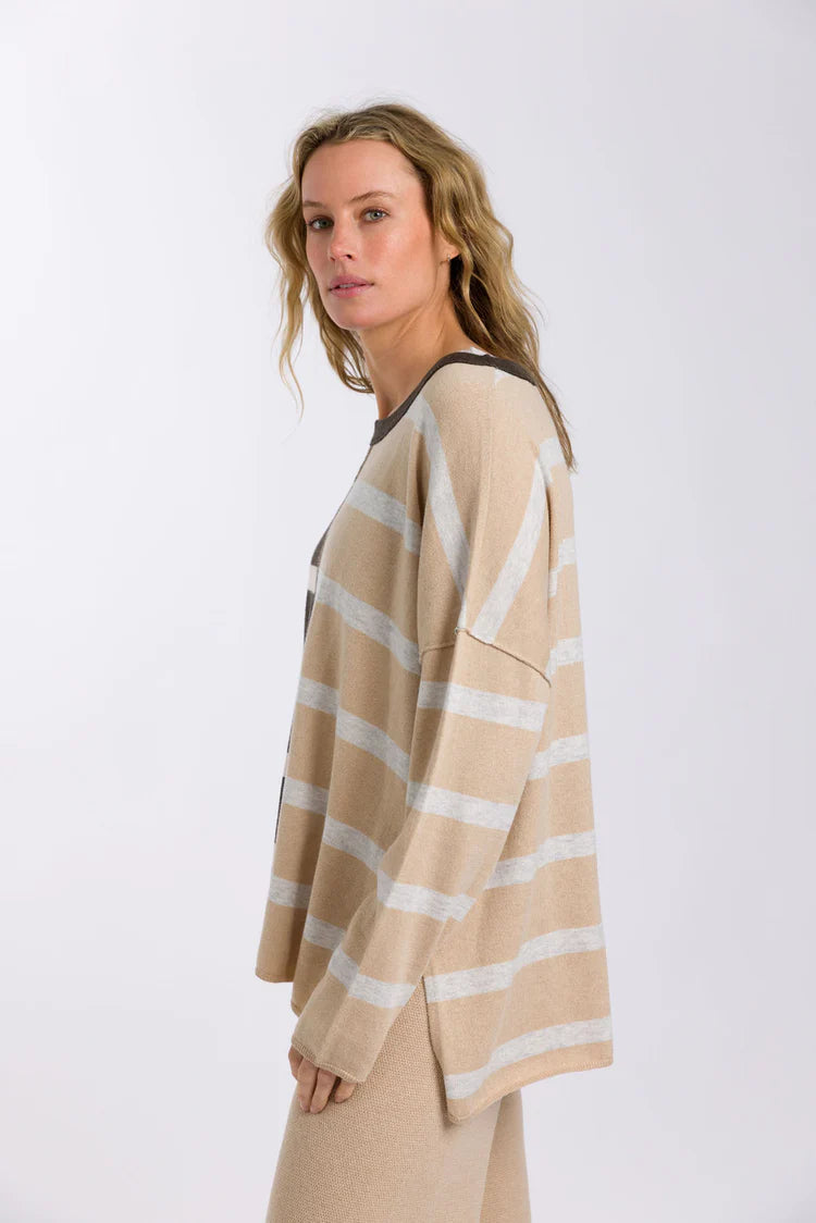 Hinterland Stripe Pullover - Sable