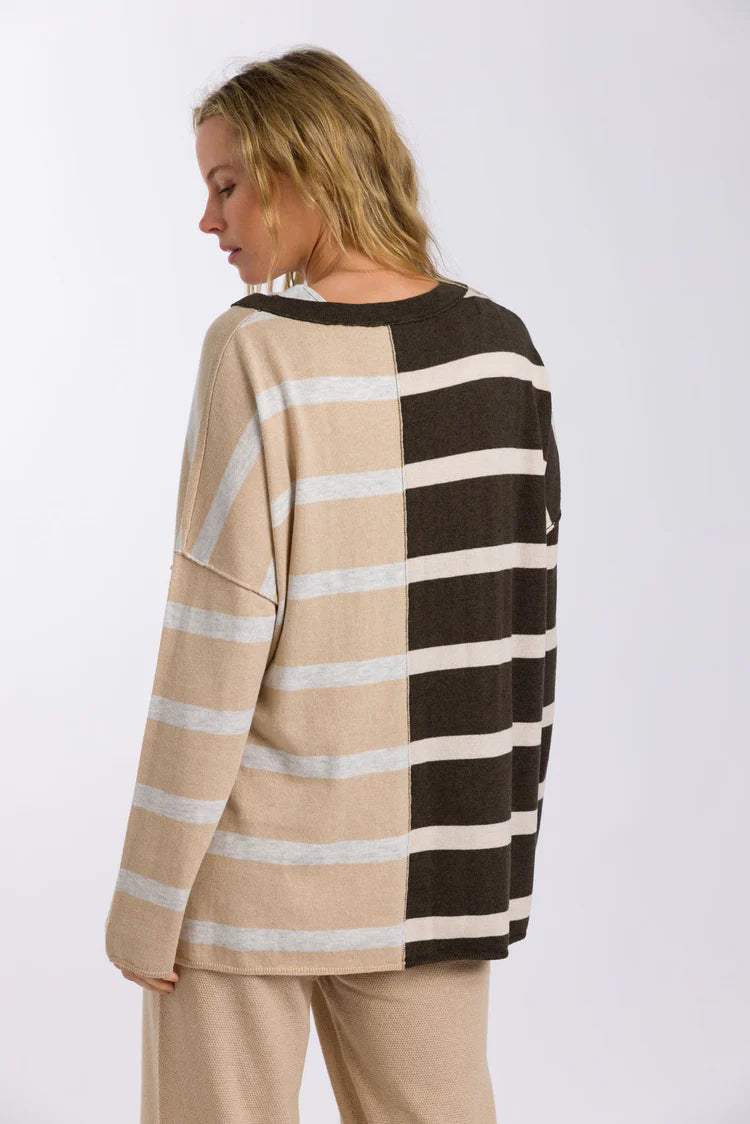 Hinterland Stripe Pullover - Sable