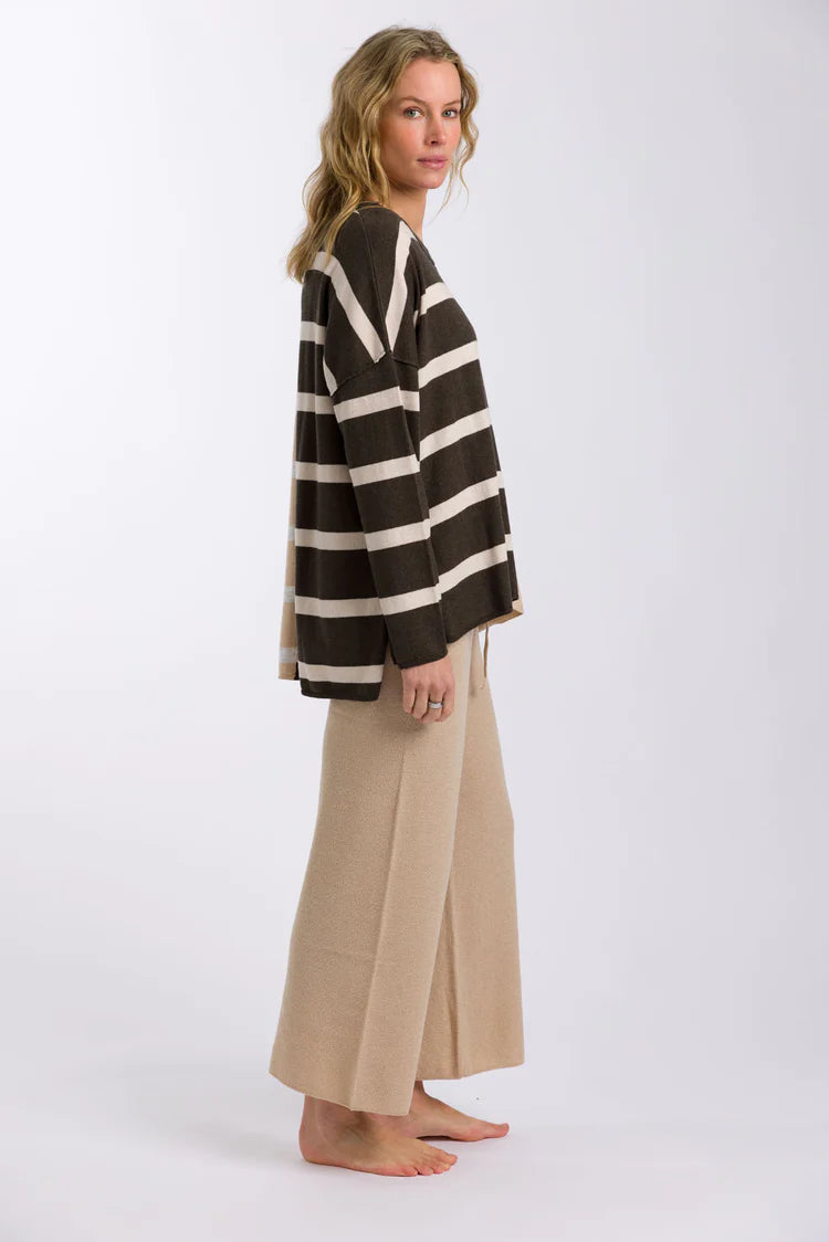 Hinterland Stripe Pullover - Sable