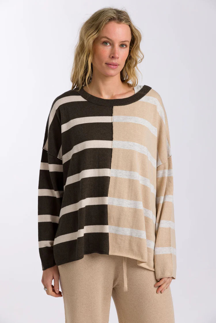 Hinterland Stripe Pullover - Sable