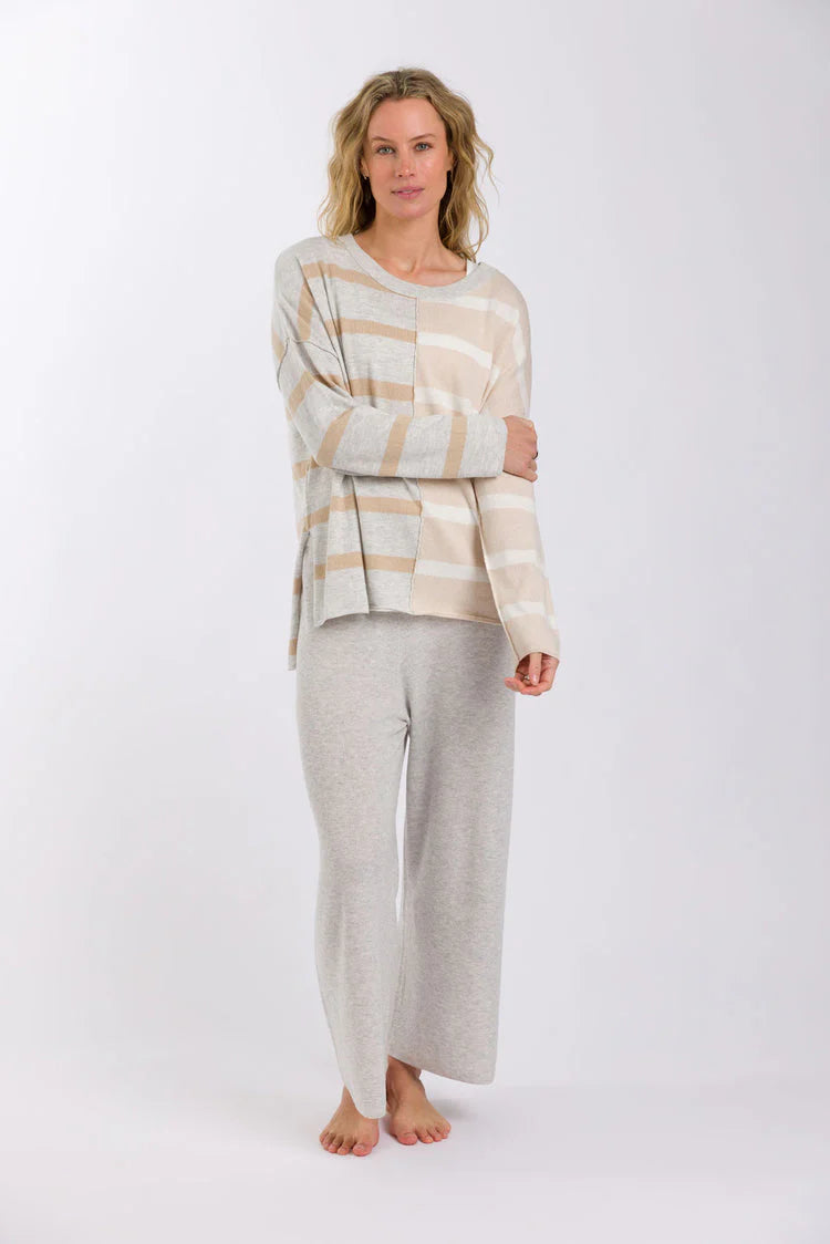 Hinterland Stripe Pullover - Sawdust