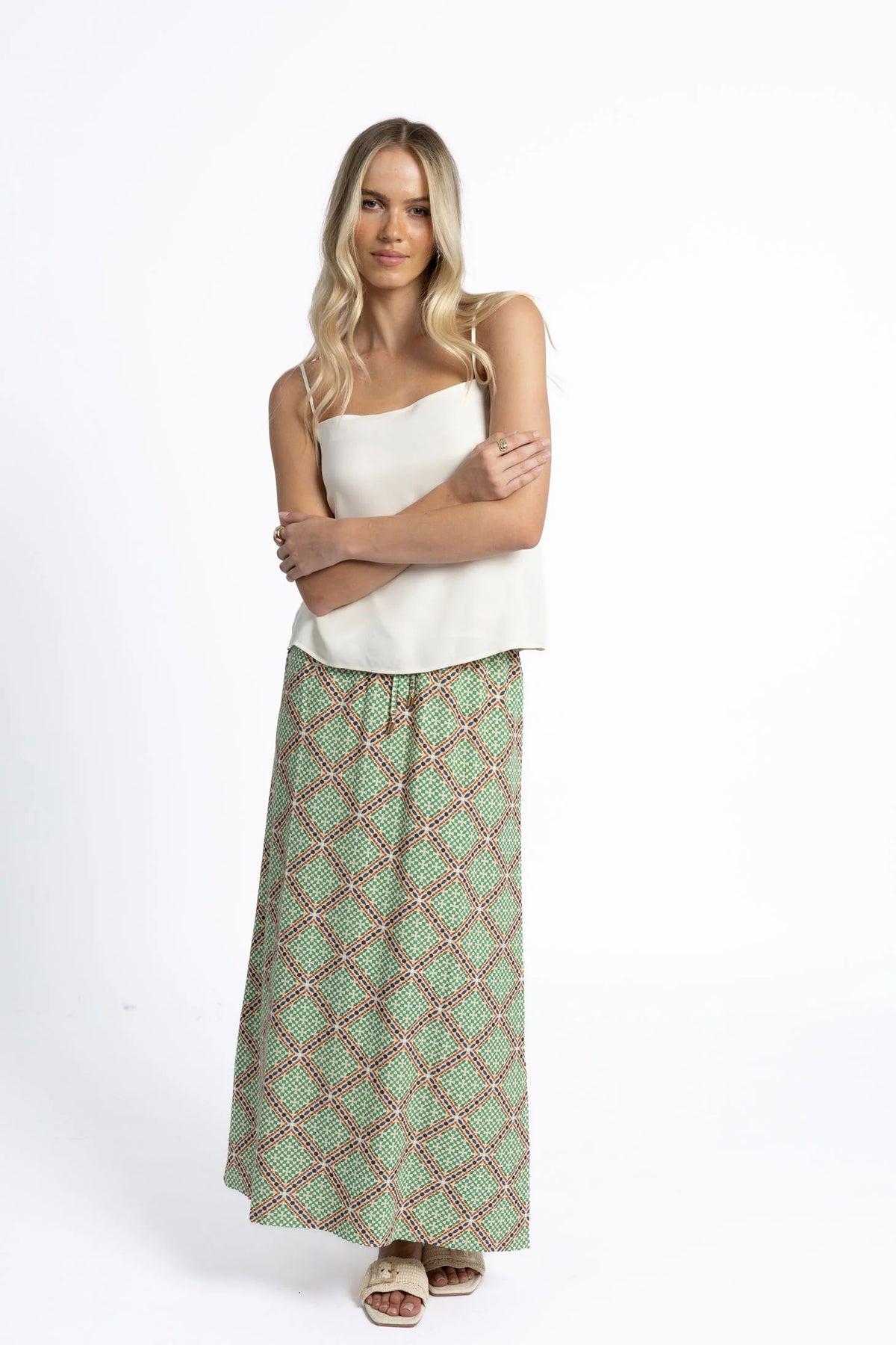 A-line cotton skirt