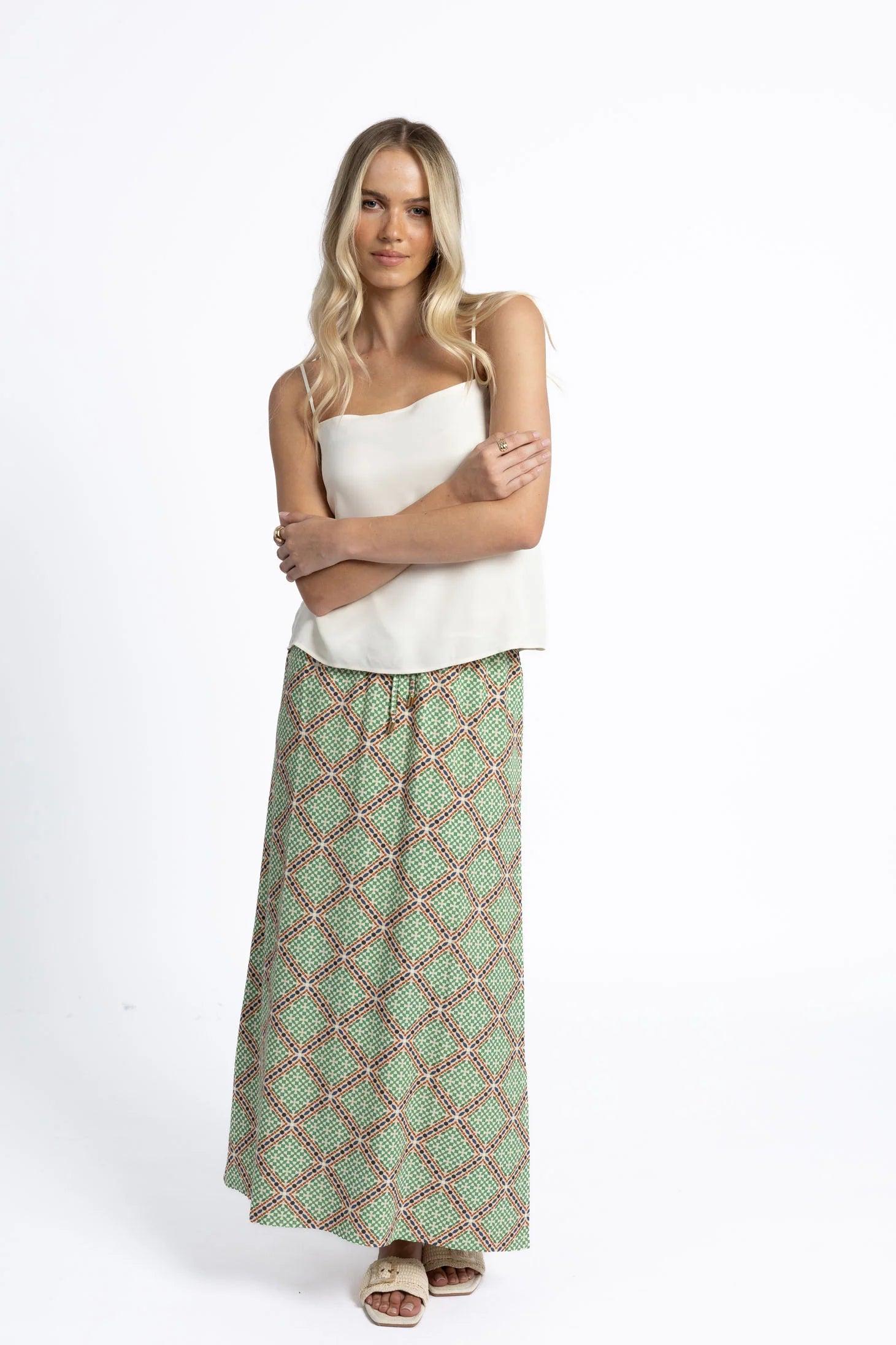 A-line cotton skirt