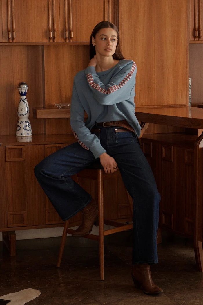Harper Jean - Leather Pocket - Palisade Blue