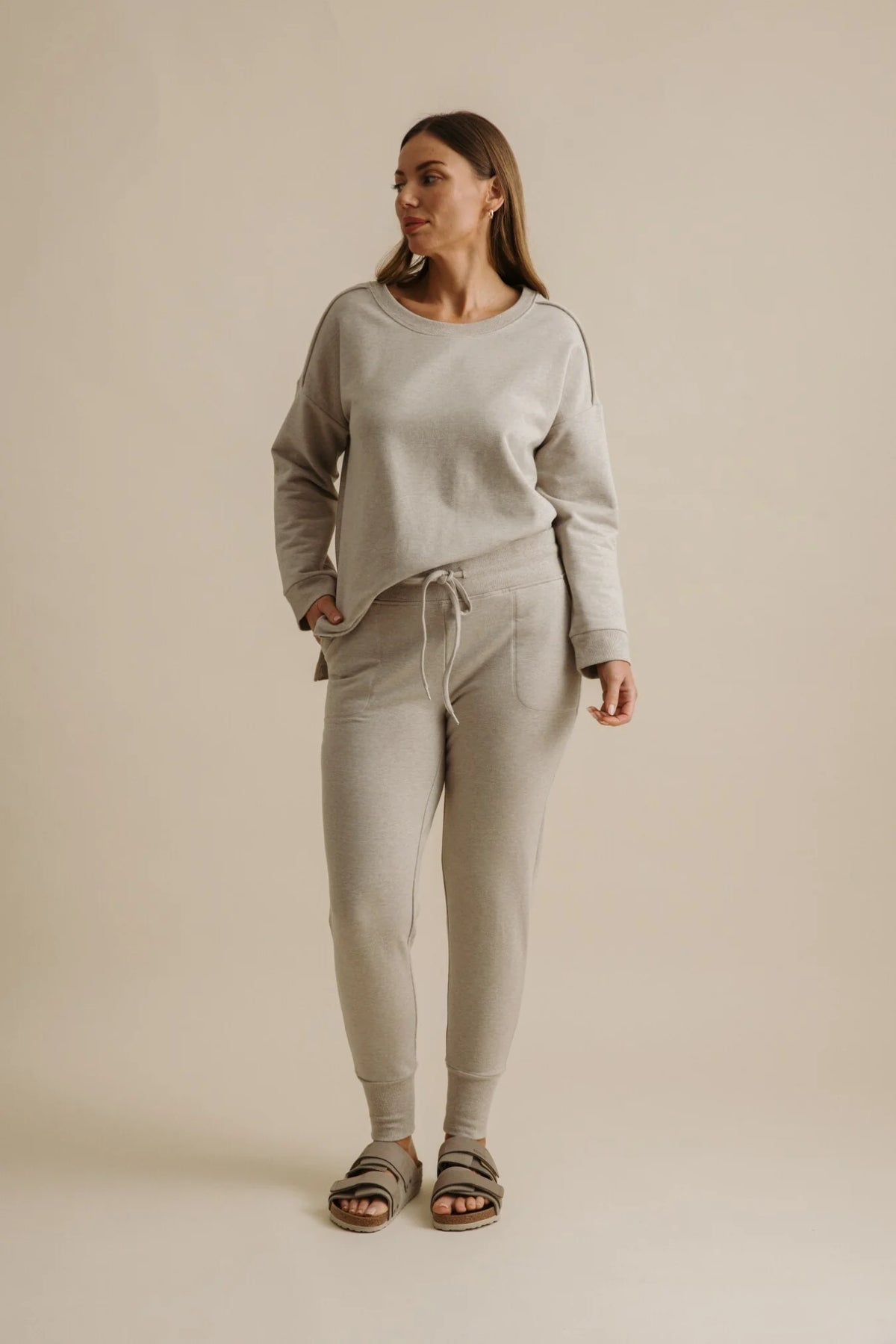 Crew neck cotton sweatshirt