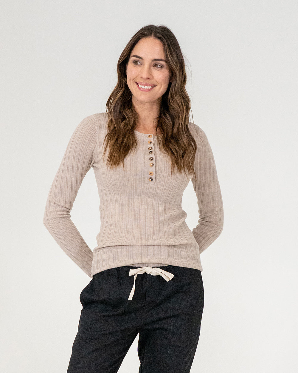 Highton Knit Top - Natural