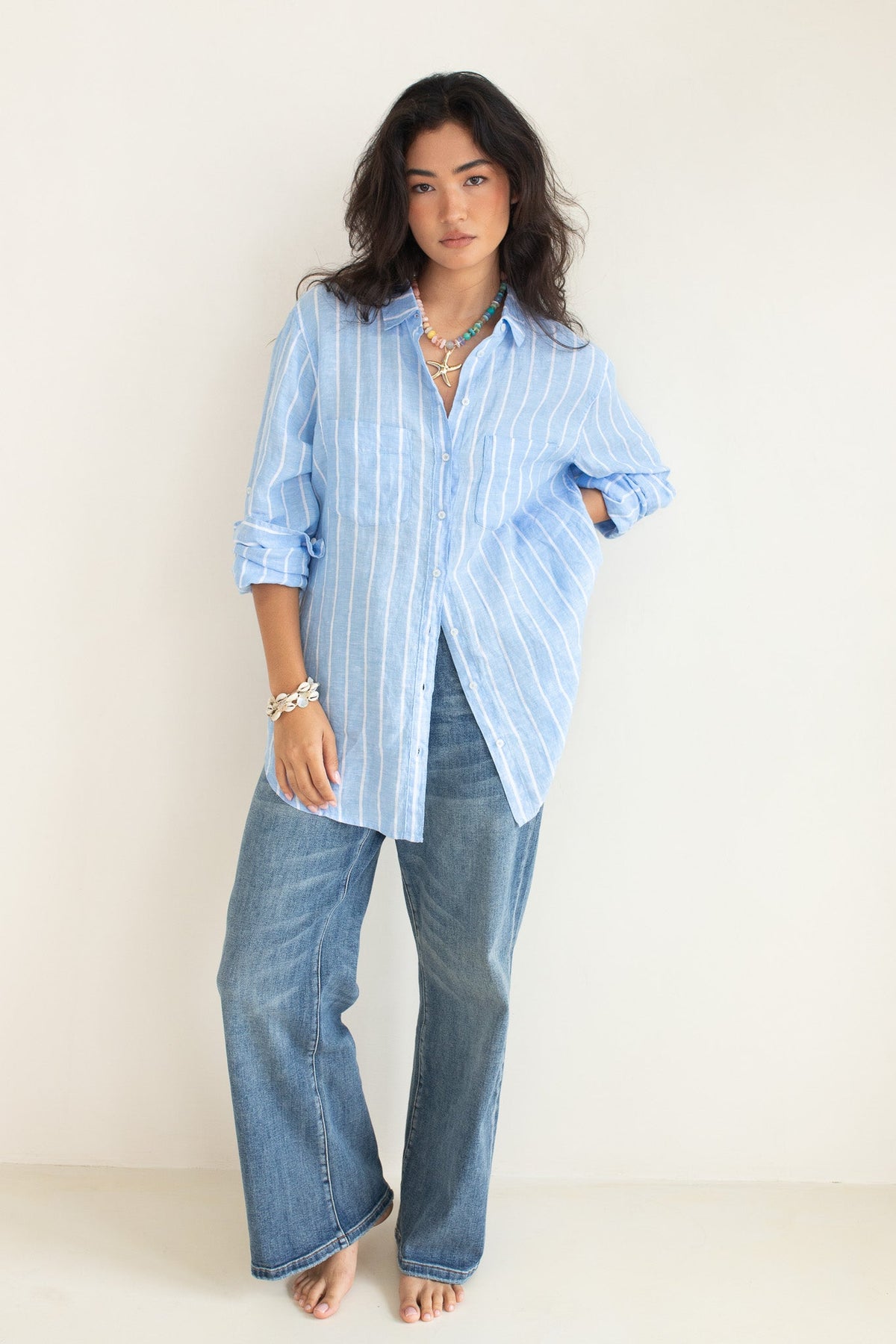 Hut boyfriend linen shirt